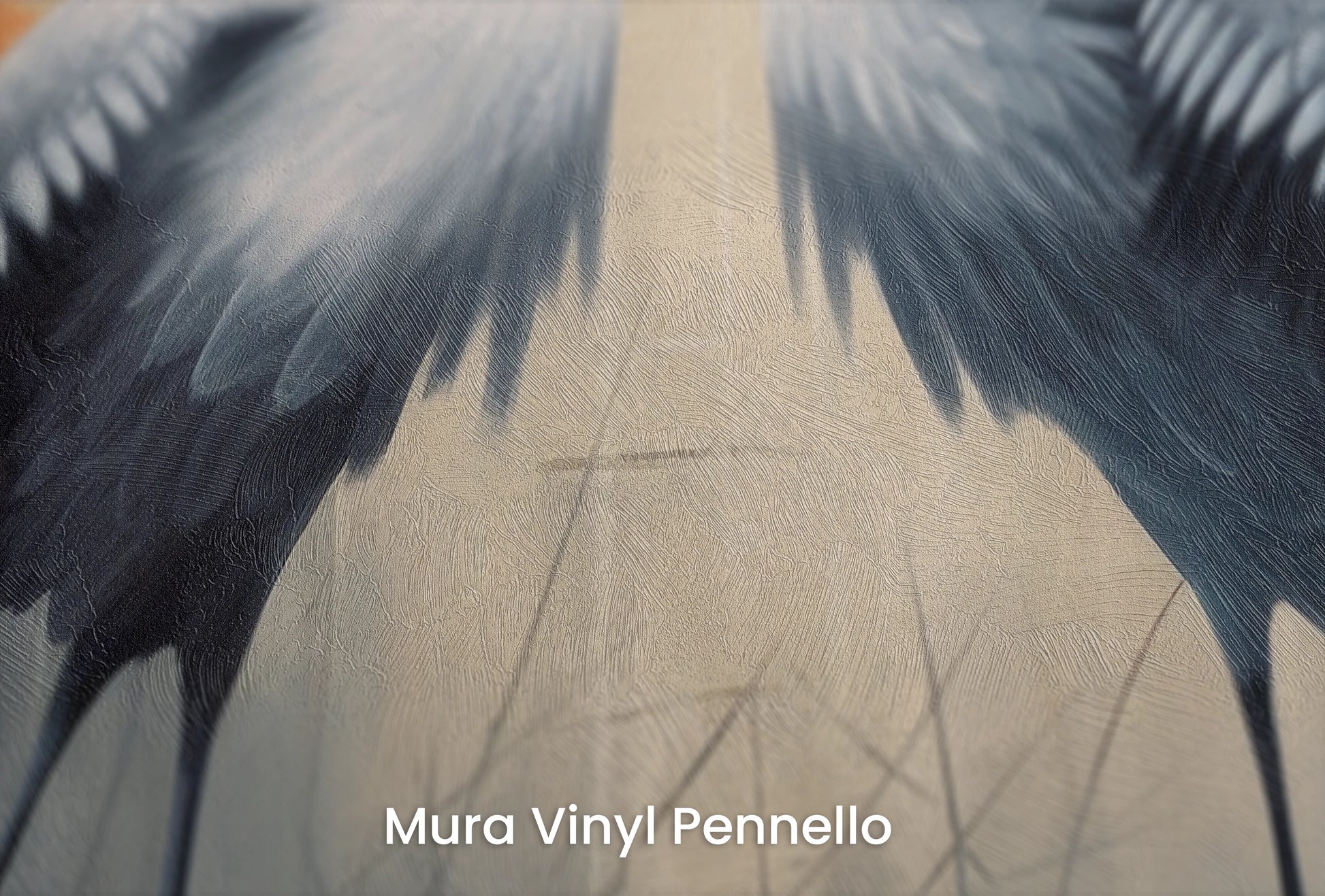Zbliżenie na artystyczną fototapetę o nazwie Solemn Vow na podłożu Mura Vinyl Pennello - faktura pociągnięć pędzla malarskiego.