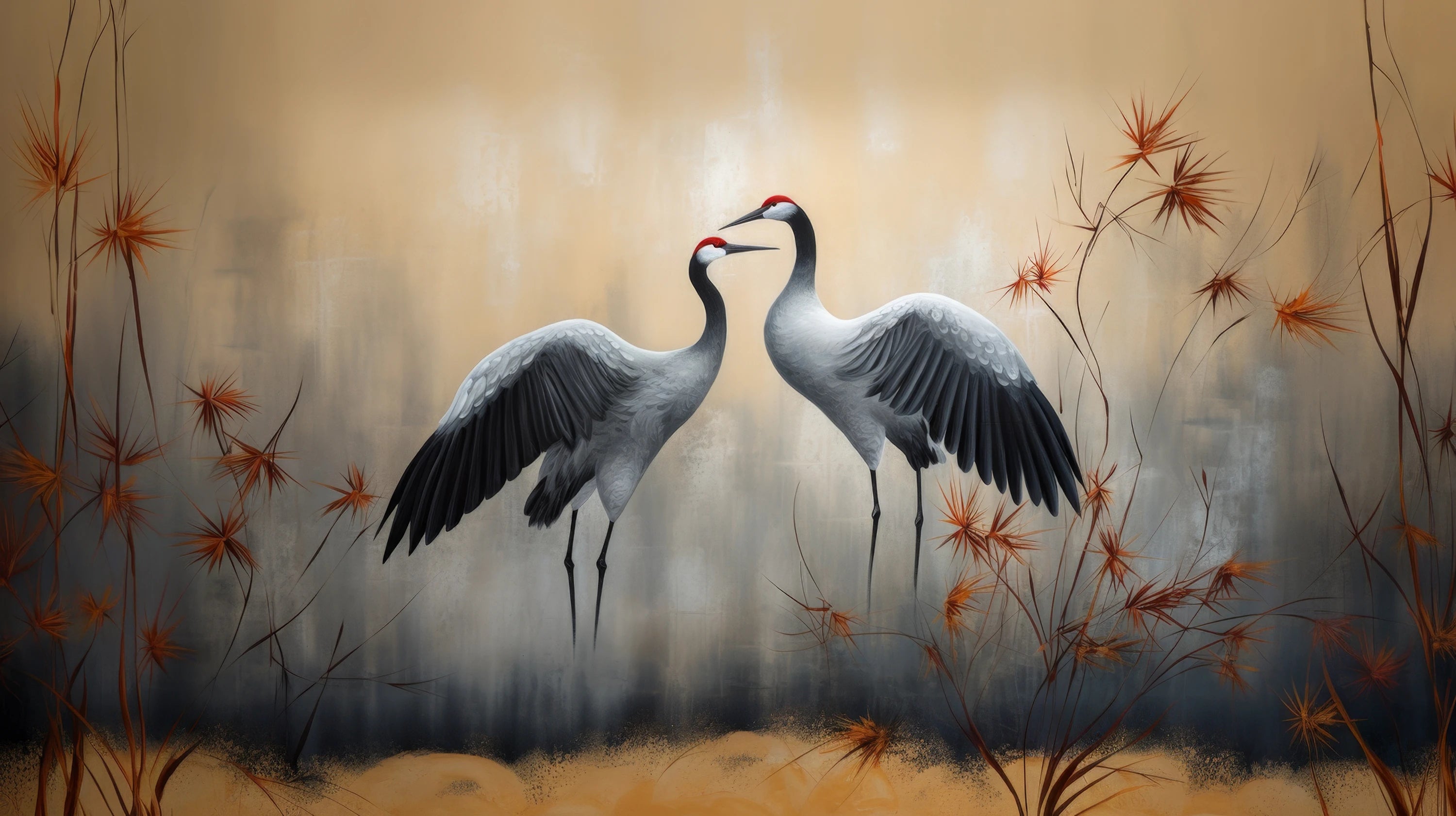 Podgląd wzoru: Prezentacja całego wzoru fototapety o nazwie Duet at Dusk