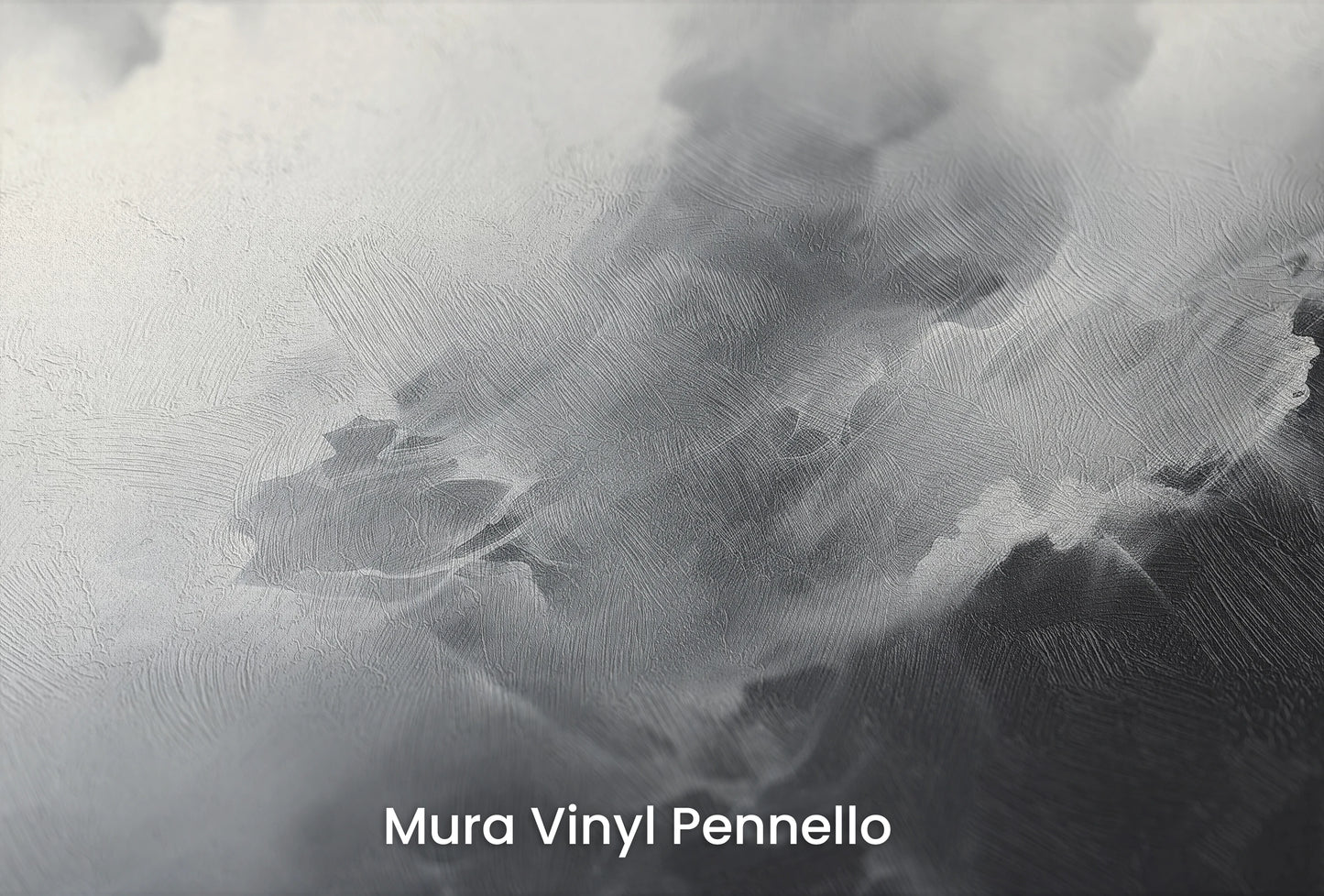 Zbliżenie na artystyczną fototapetę o nazwie Shadowplay na podłożu Mura Vinyl Pennello - faktura pociągnięć pędzla malarskiego.