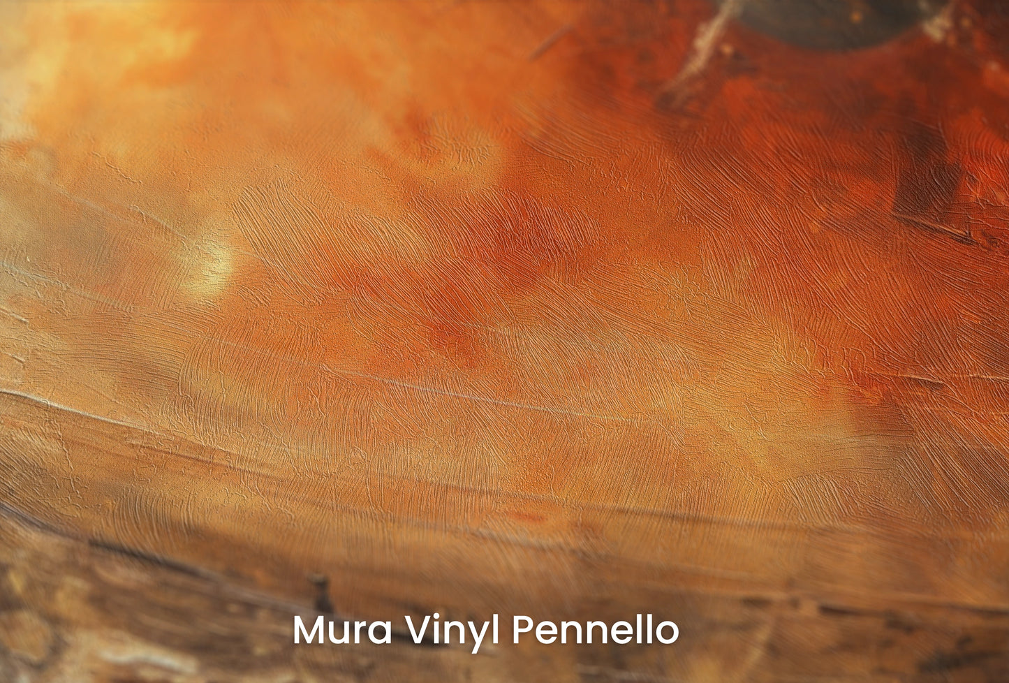 Zbliżenie na artystyczną fototapetę o nazwie Celestial Journey na podłożu Mura Vinyl Pennello - faktura pociągnięć pędzla malarskiego.