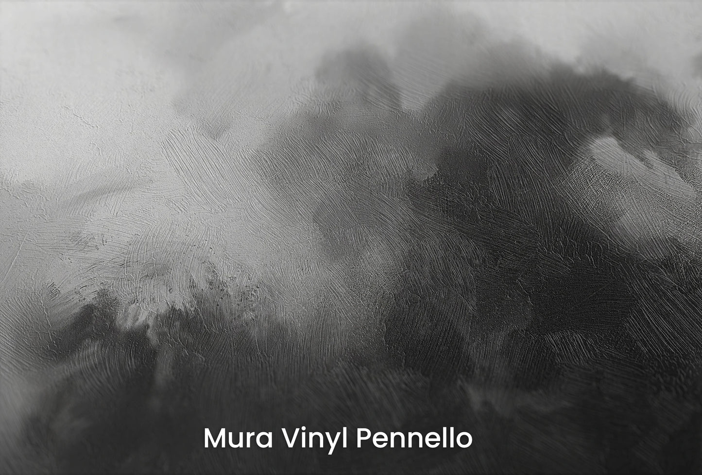 Zbliżenie na artystyczną fototapetę o nazwie Brooding Skies na podłożu Mura Vinyl Pennello - faktura pociągnięć pędzla malarskiego.