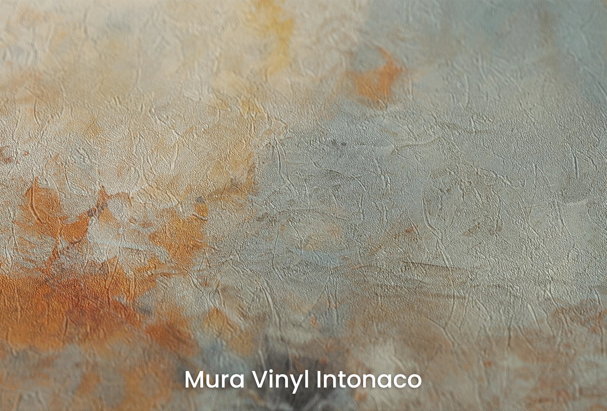 Zbliżenie na artystyczną fototapetę o nazwie Moon's Texture na podłożu Mura Vinyl Intonaco - struktura tartego tynku.