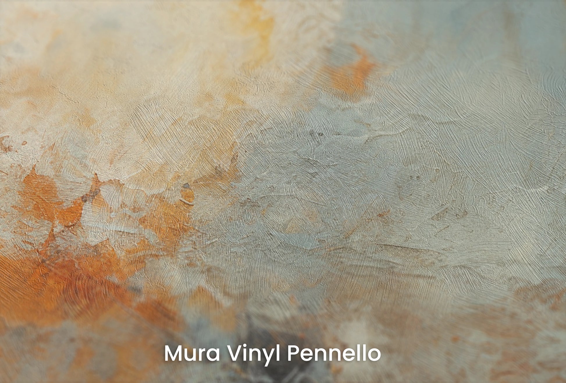 Zbliżenie na artystyczną fototapetę o nazwie Moon's Texture na podłożu Mura Vinyl Pennello - faktura pociągnięć pędzla malarskiego.