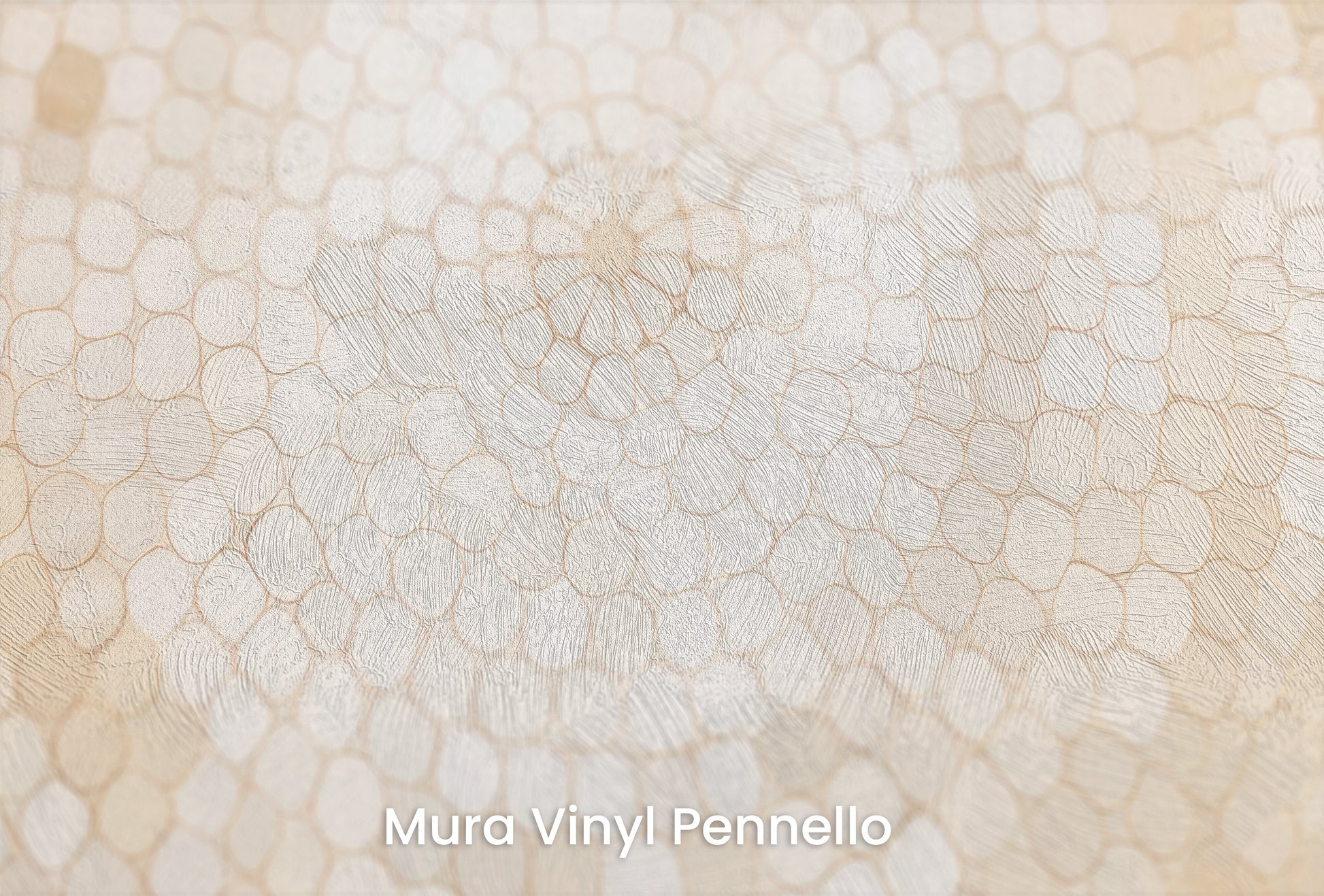 Zbliżenie na artystyczną fototapetę o nazwie HONEY SPARKLE na podłożu Mura Vinyl Pennello - faktura pociągnięć pędzla malarskiego.