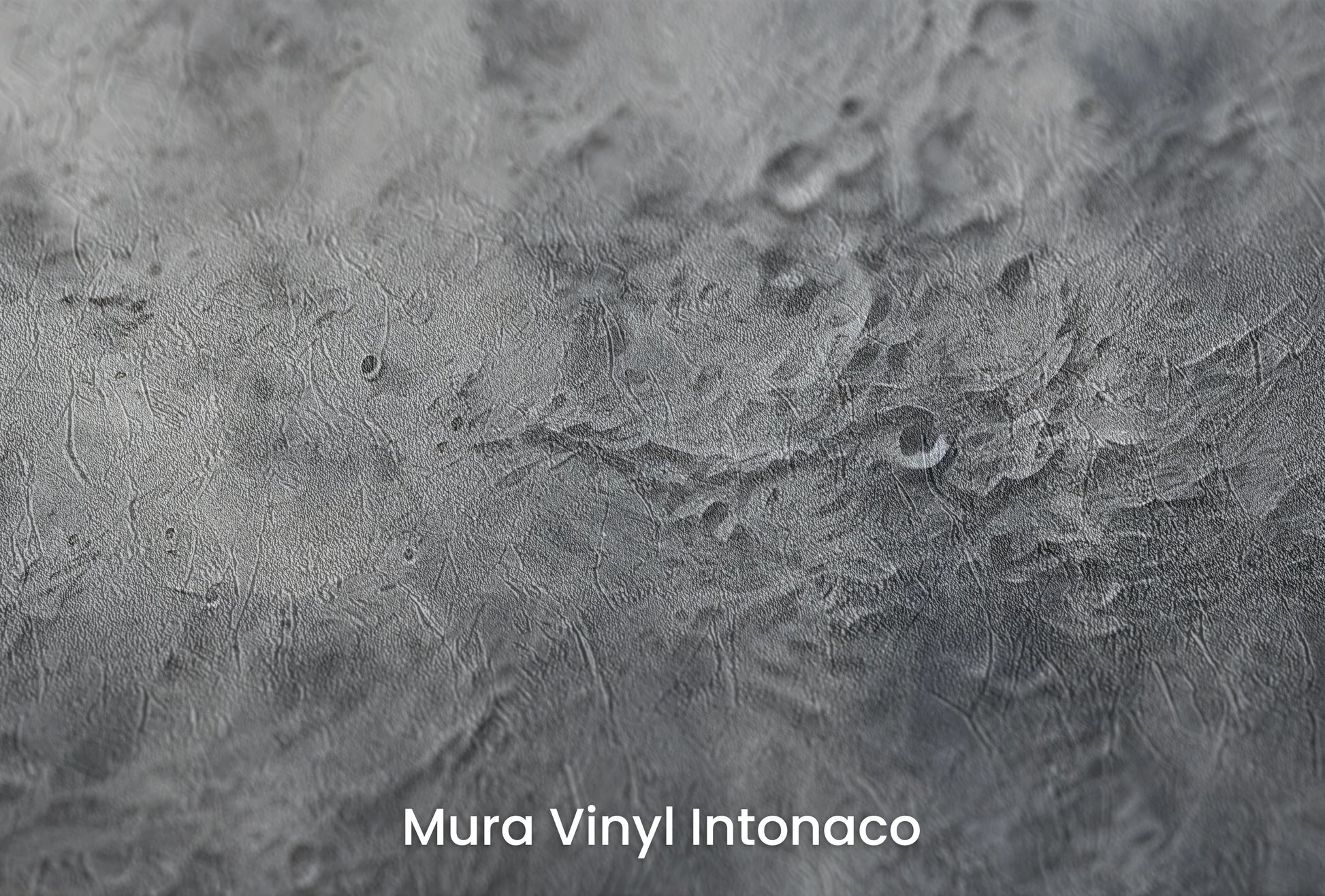 Zbliżenie na artystyczną fototapetę o nazwie Cratered Terrain na podłożu Mura Vinyl Intonaco - struktura tartego tynku.