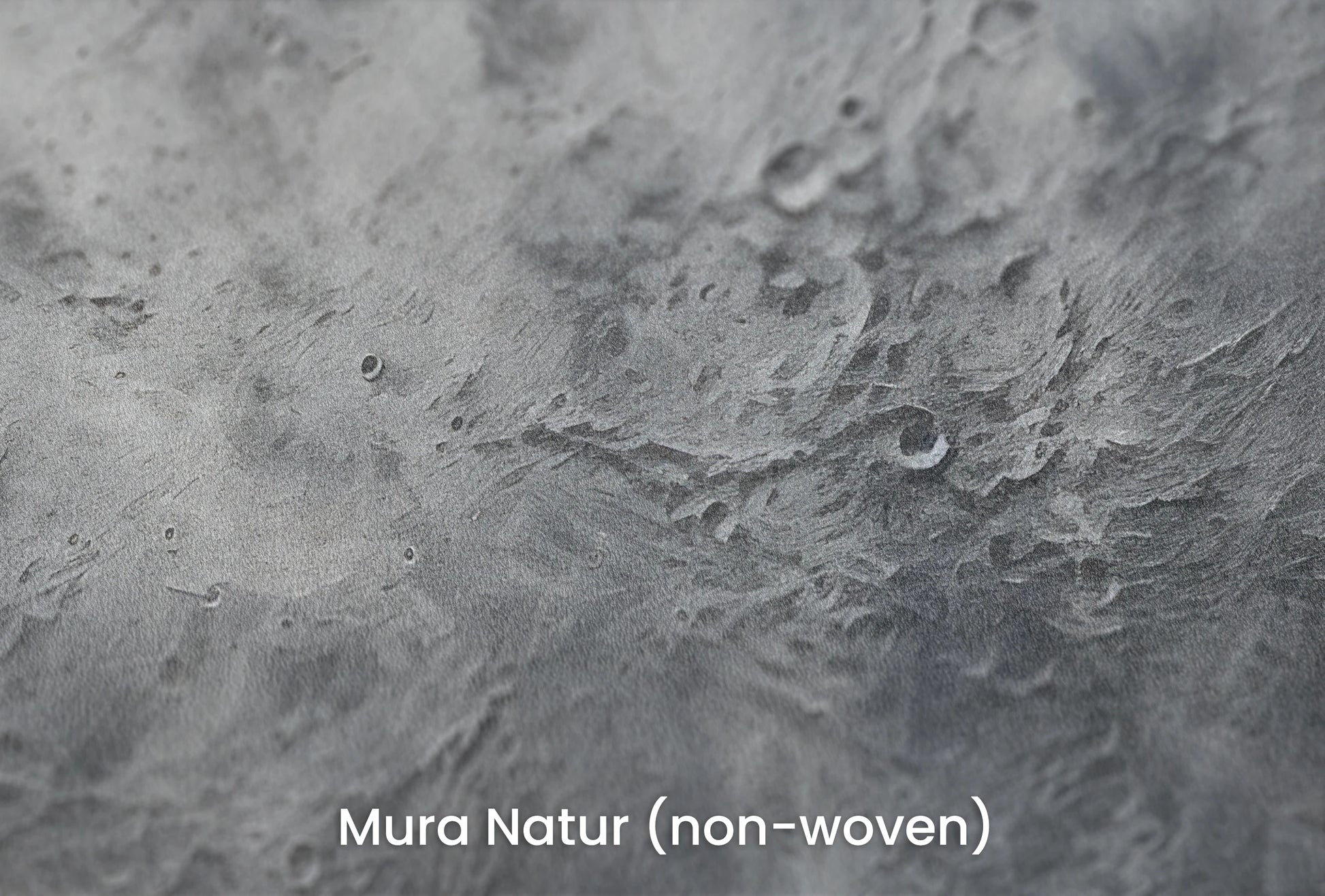 Zbliżenie na artystyczną fototapetę o nazwie Cratered Terrain na podłożu Mura Natur (non-woven) - naturalne i ekologiczne podłoże.