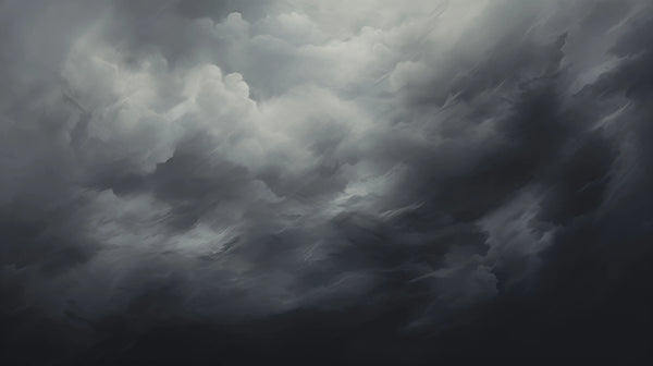 Monochrome Serein - Papier Peint Nuages de Tempête - Spectacle Dramatique du Ciel