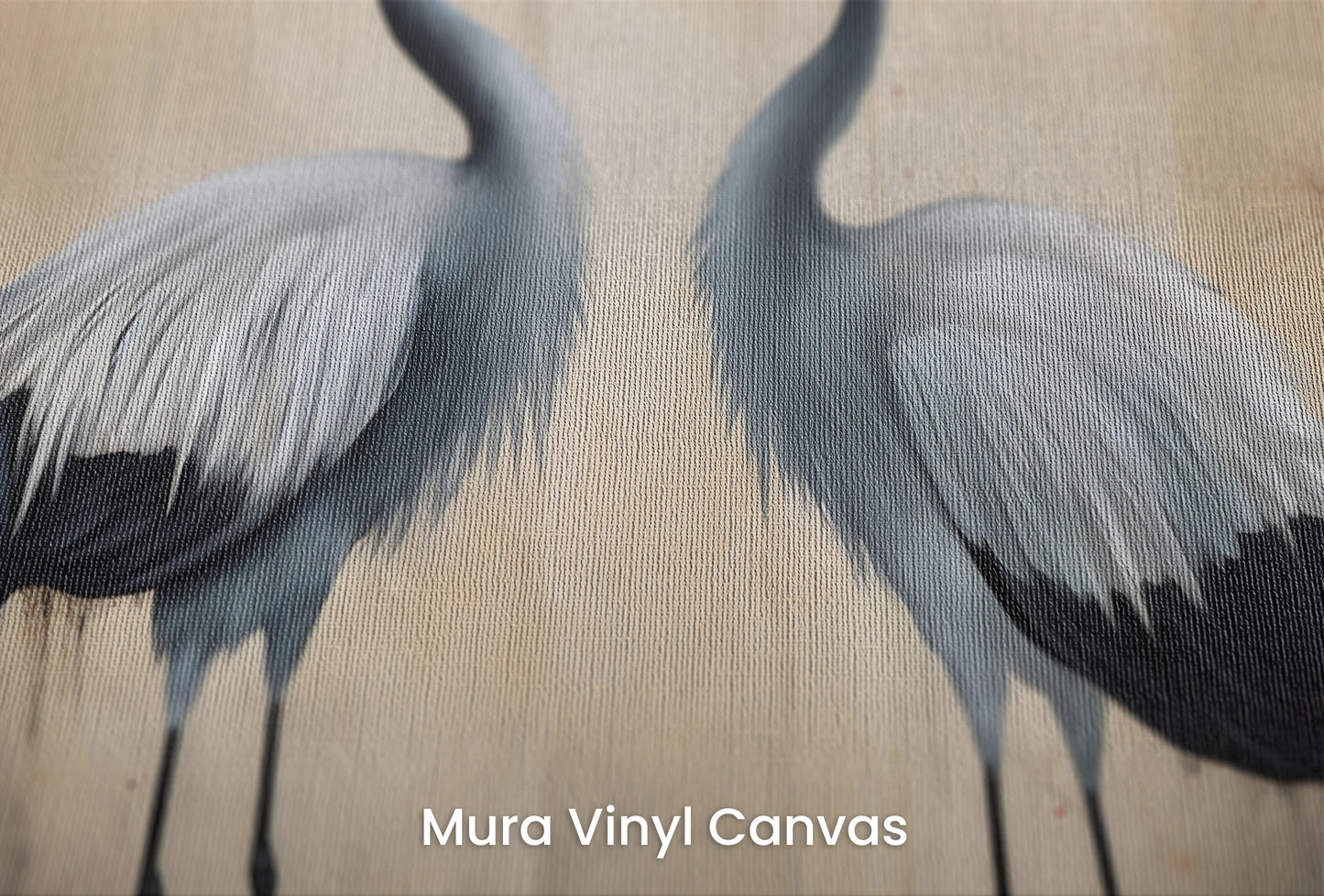 Zbliżenie na artystyczną fototapetę o nazwie Crimson Touch na podłożu Mura Vinyl Canvas - faktura naturalnego płótna.
