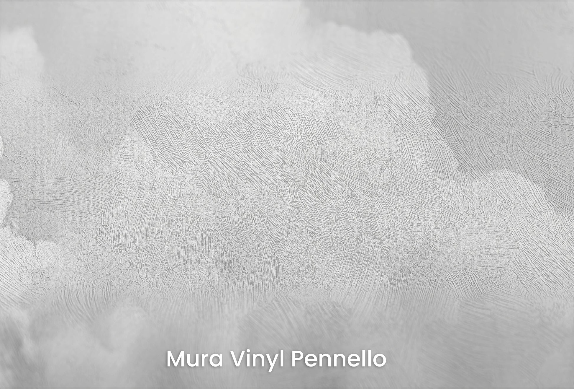 Zbliżenie na artystyczną fototapetę o nazwie Clouds of Tranquility na podłożu Mura Vinyl Pennello - faktura pociągnięć pędzla malarskiego.