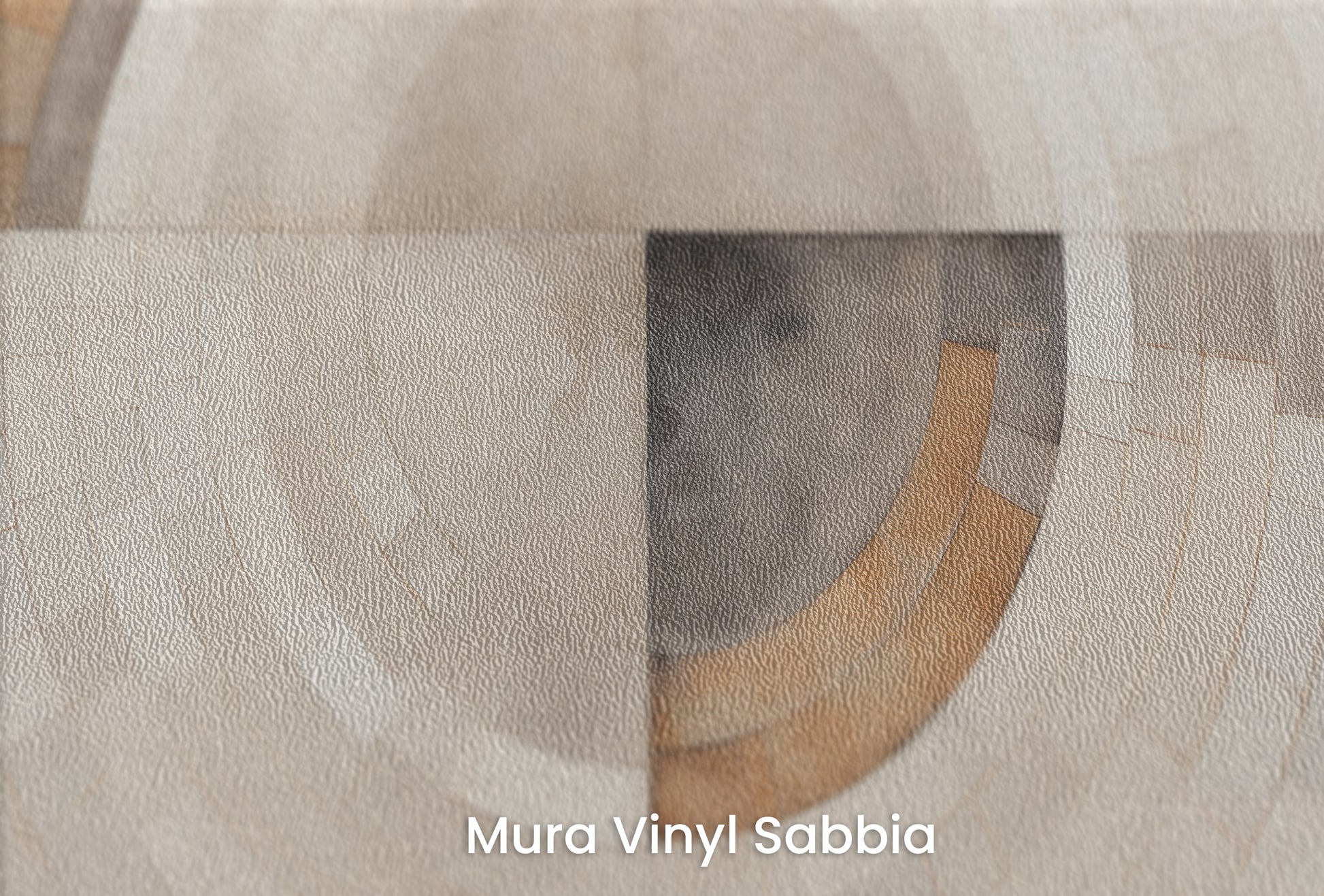 Zbliżenie na artystyczną fototapetę o nazwie MONOCHROME ECLIPSE MOSAIC na podłożu Mura Vinyl Sabbia struktura grubego ziarna piasku.