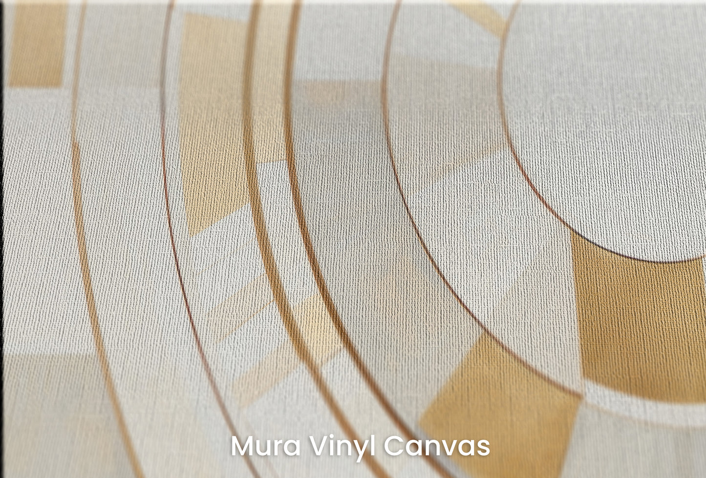 Zbliżenie na artystyczną fototapetę o nazwie GEOMETRY SPIN na podłożu Mura Vinyl Canvas - faktura naturalnego płótna.