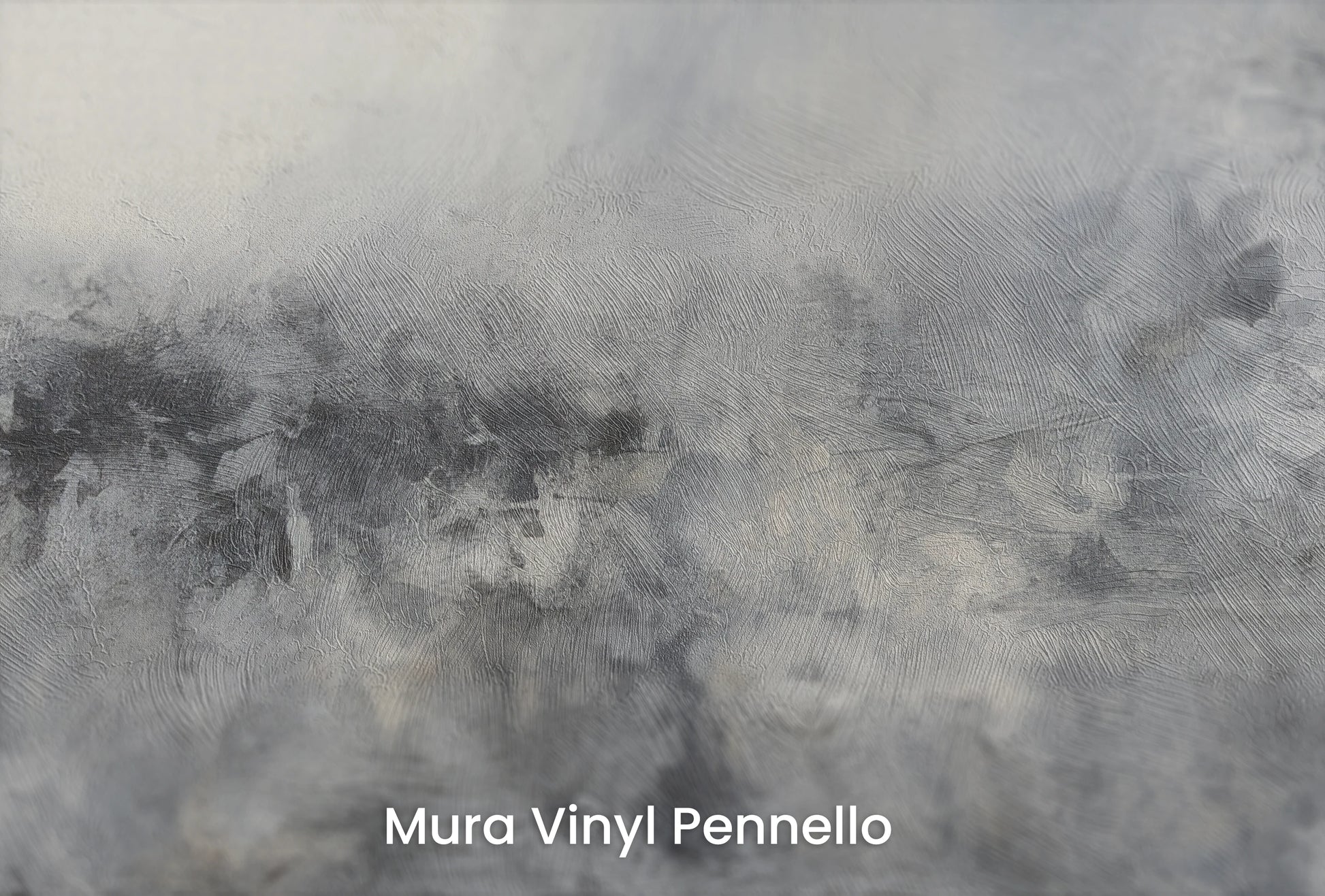 Zbliżenie na artystyczną fototapetę o nazwie Monochrome Mystery na podłożu Mura Vinyl Pennello - faktura pociągnięć pędzla malarskiego.
