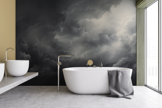 Wzór fototapety artystycznej o nazwie Storm's Crescendo pokazanej w aranżacji wnętrza.