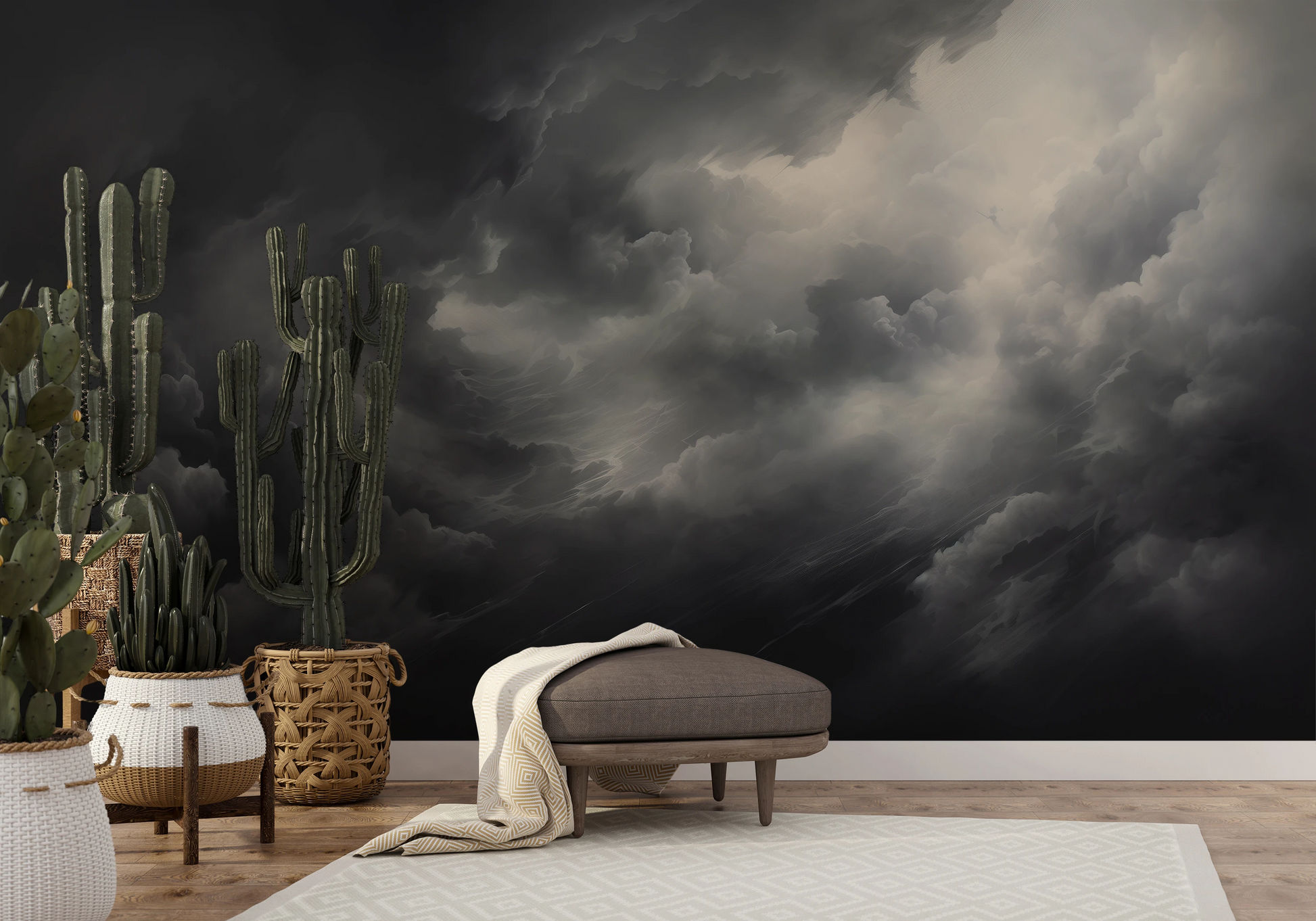 Fototapeta malowana o nazwie Storm's Crescendo pokazana w aranżacji wnętrza.