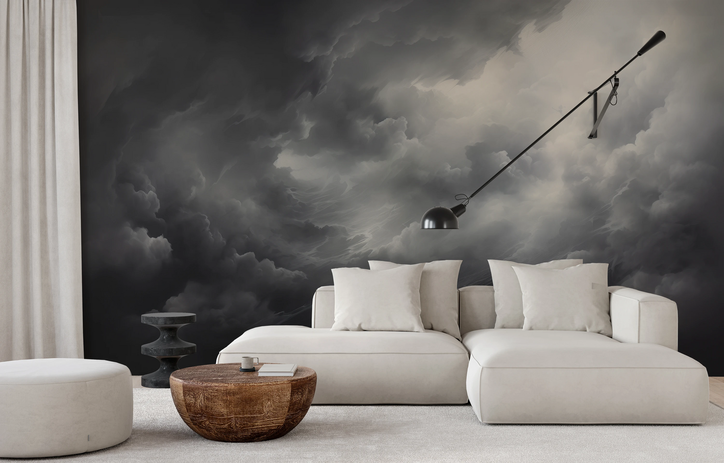Fototapeta artystyczna o nazwie Storm's Crescendo pokazana w aranżacji wnętrza.