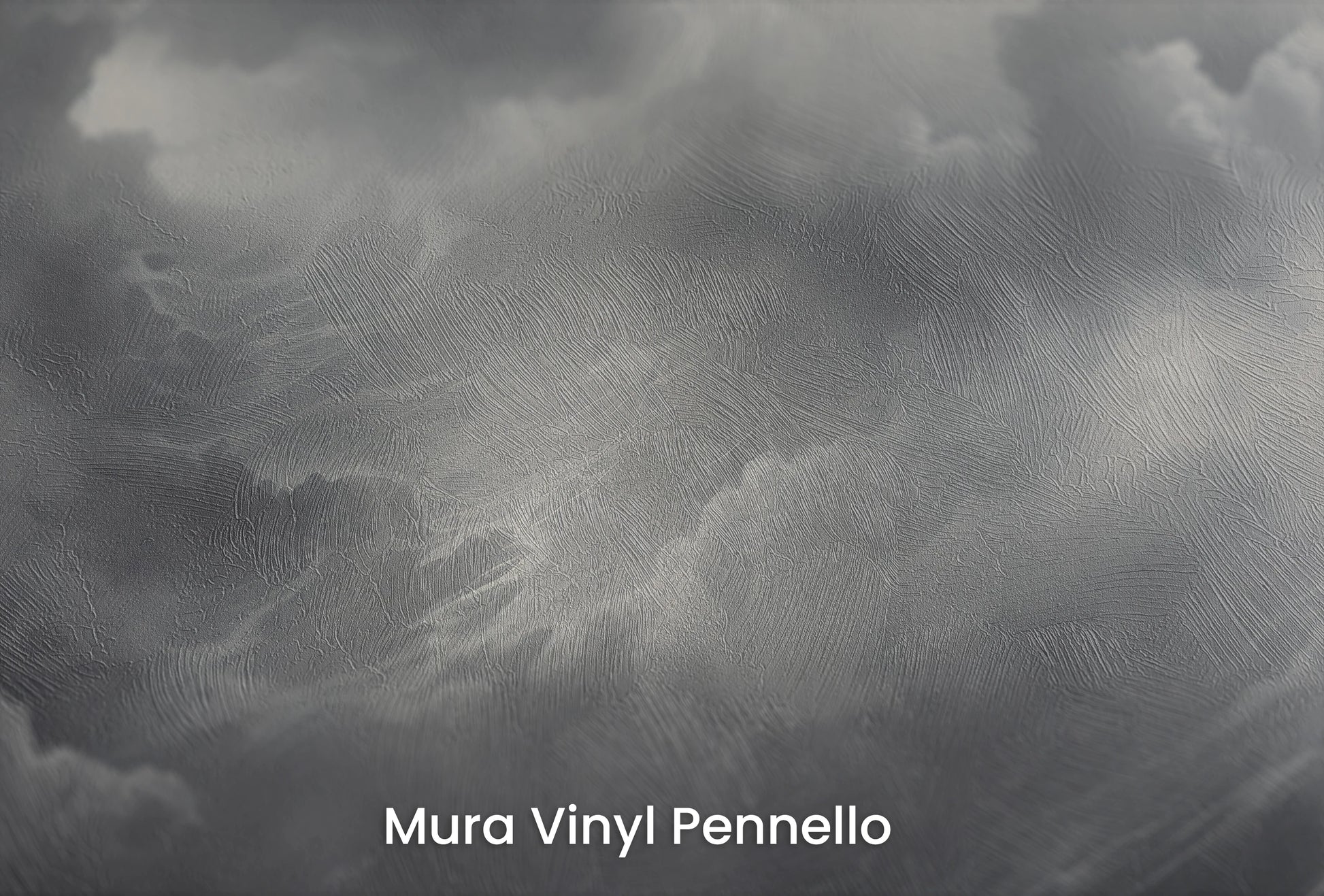 Zbliżenie na artystyczną fototapetę o nazwie Storm's Crescendo na podłożu Mura Vinyl Pennello - faktura pociągnięć pędzla malarskiego.