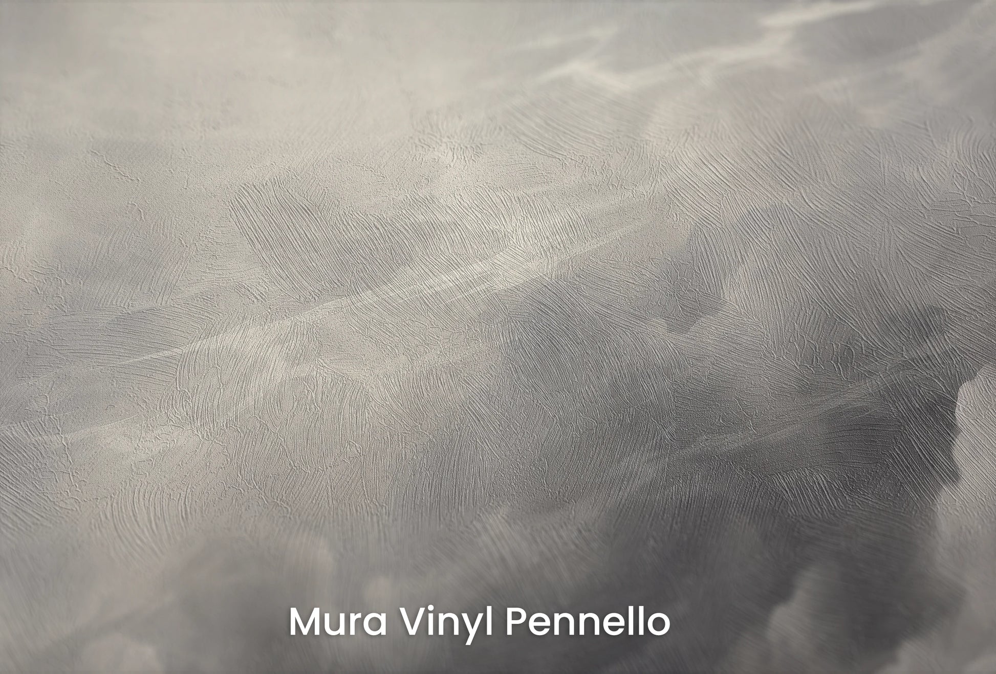 Zbliżenie na artystyczną fototapetę o nazwie Silver Lining Drama na podłożu Mura Vinyl Pennello - faktura pociągnięć pędzla malarskiego.
