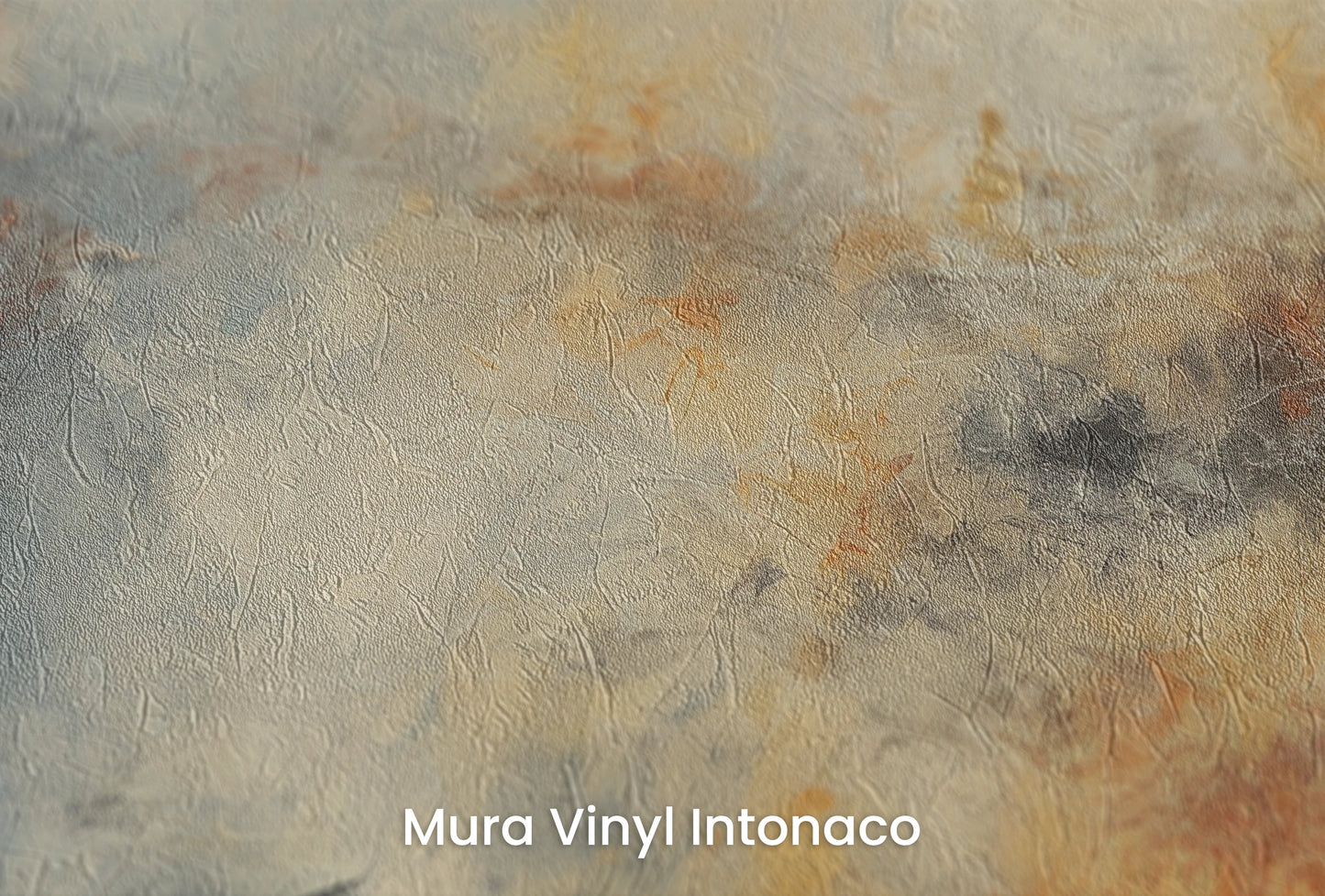 Zbliżenie na artystyczną fototapetę o nazwie Lunar Solitude na podłożu Mura Vinyl Intonaco - struktura tartego tynku.