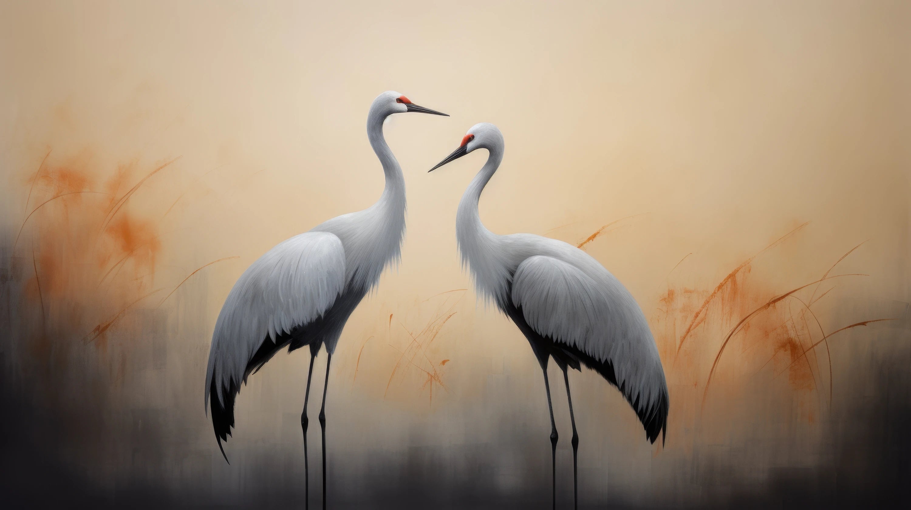 Podgląd wzoru: Prezentacja całego wzoru fototapety o nazwie Graceful Encounter