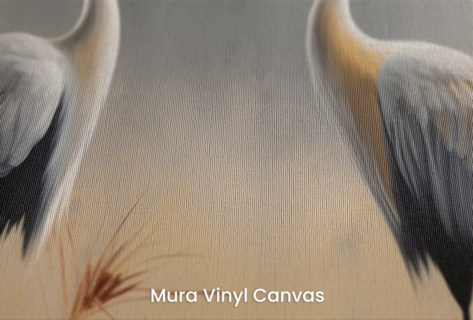 Zbliżenie na artystyczną fototapetę o nazwie Autumn Solace na podłożu Mura Vinyl Canvas - faktura naturalnego płótna.