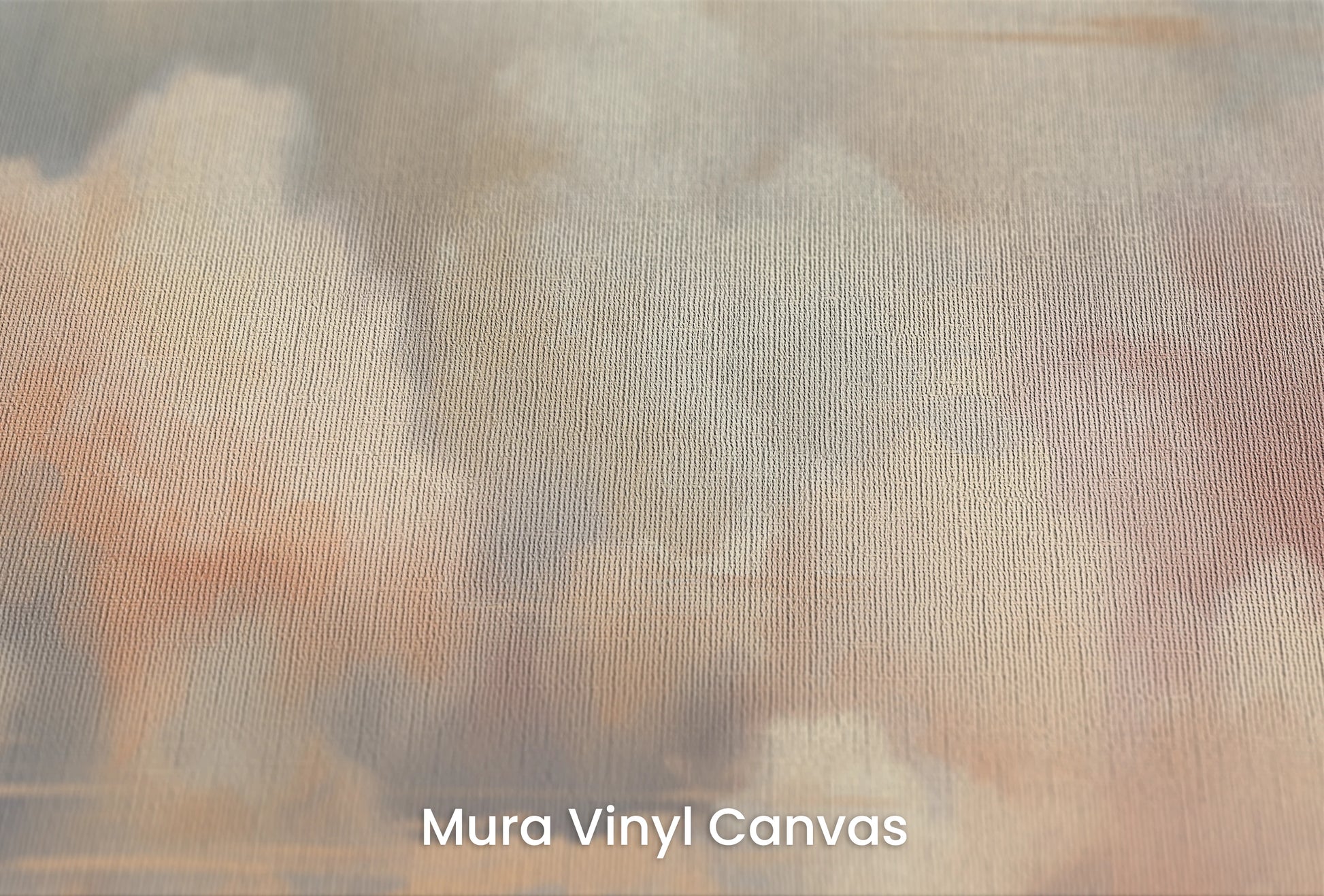 Zbliżenie na artystyczną fototapetę o nazwie Pastel Serenity na podłożu Mura Vinyl Canvas - faktura naturalnego płótna.