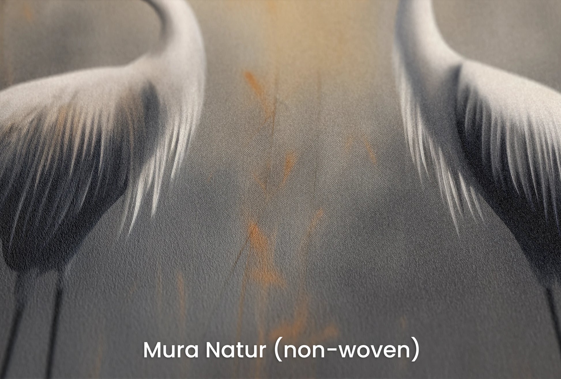 Zbliżenie na artystyczną fototapetę o nazwie Solemn Duet na podłożu Mura Natur (non-woven) - naturalne i ekologiczne podłoże.