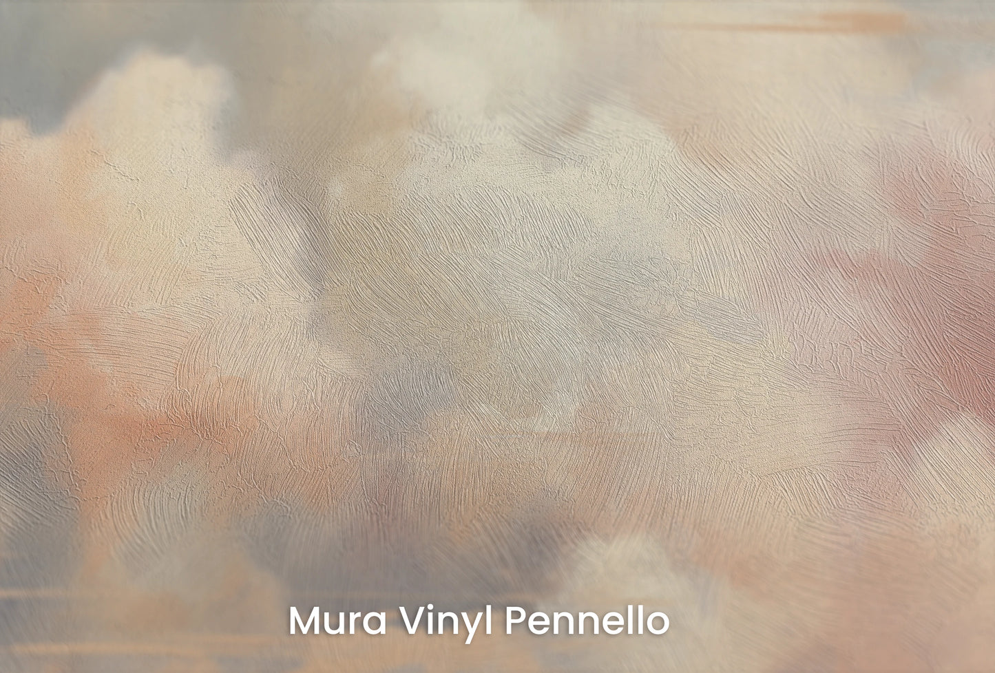 Zbliżenie na artystyczną fototapetę o nazwie Pastel Serenity na podłożu Mura Vinyl Pennello - faktura pociągnięć pędzla malarskiego.