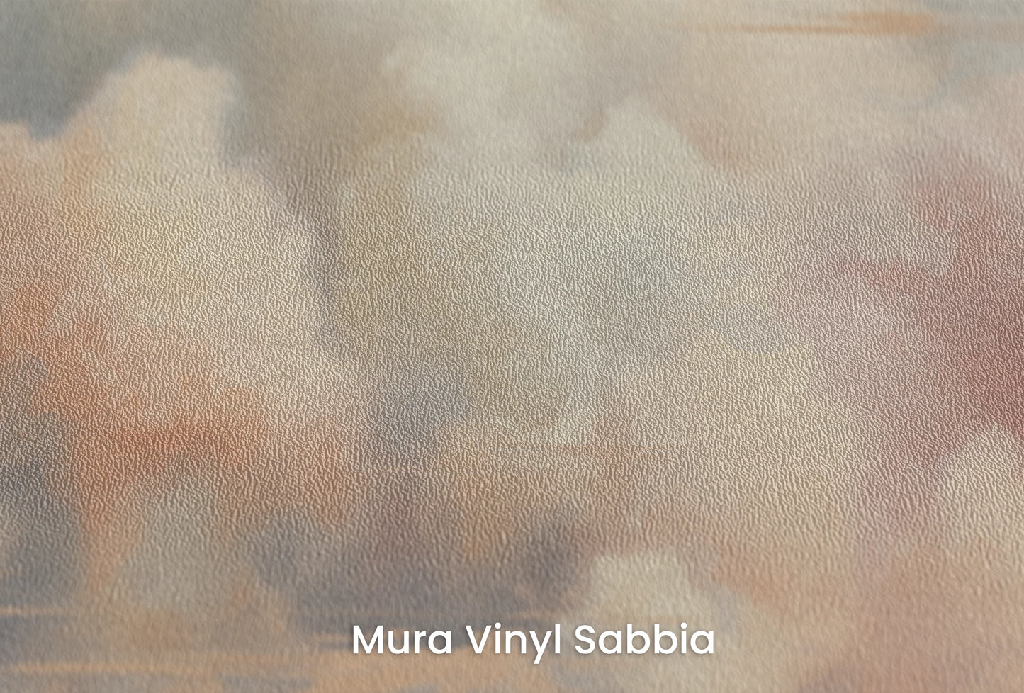 Zbliżenie na artystyczną fototapetę o nazwie Pastel Serenity na podłożu Mura Vinyl Sabbia struktura grubego ziarna piasku.
