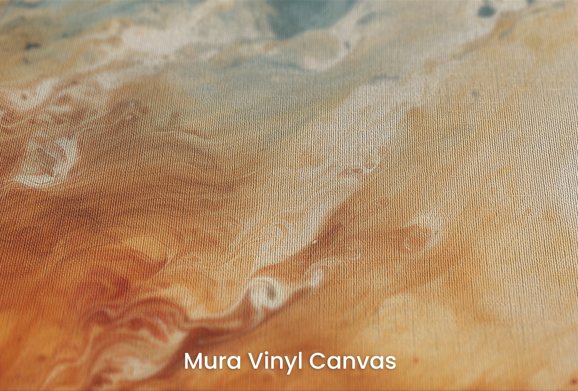 Zbliżenie na artystyczną fototapetę o nazwie Jovian Storm na podłożu Mura Vinyl Canvas - faktura naturalnego płótna.