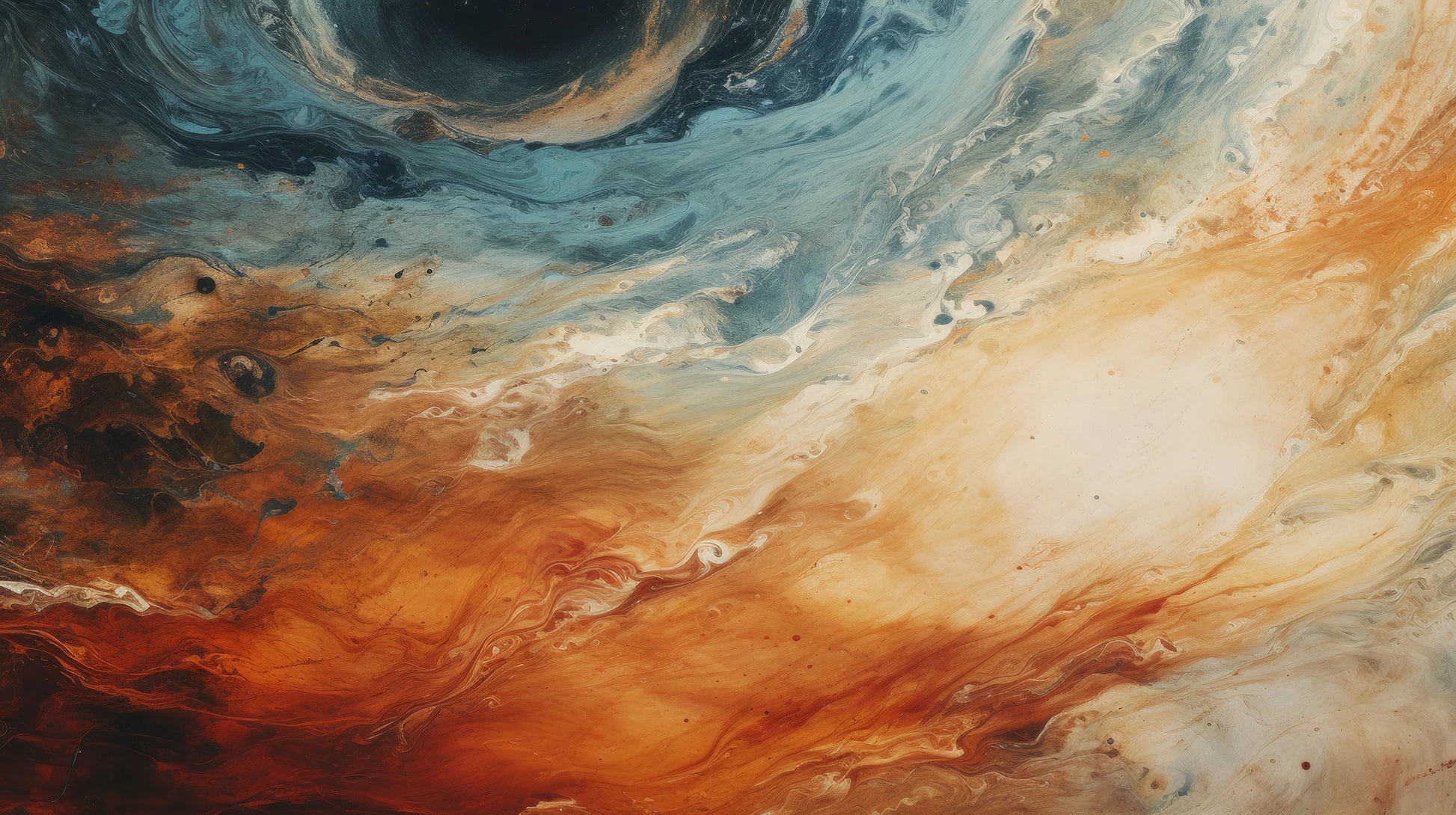 Prezentacja całego wzoru fototapety o nazwie Jovian Storm