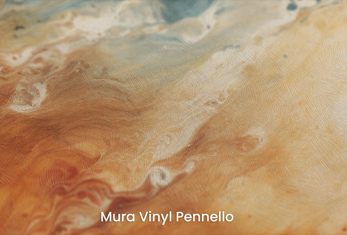 Zbliżenie na artystyczną fototapetę o nazwie Jovian Storm na podłożu Mura Vinyl Pennello - faktura pociągnięć pędzla malarskiego.