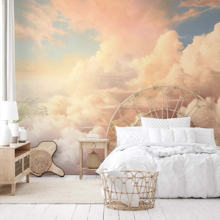 Wzór fototapety artystycznej o nazwie Morning's Warmth pokazanej w aranżacji wnętrza.