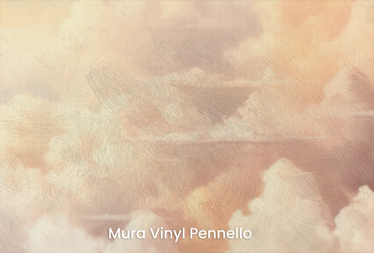 Zbliżenie na artystyczną fototapetę o nazwie Morning's Warmth na podłożu Mura Vinyl Pennello - faktura pociągnięć pędzla malarskiego.