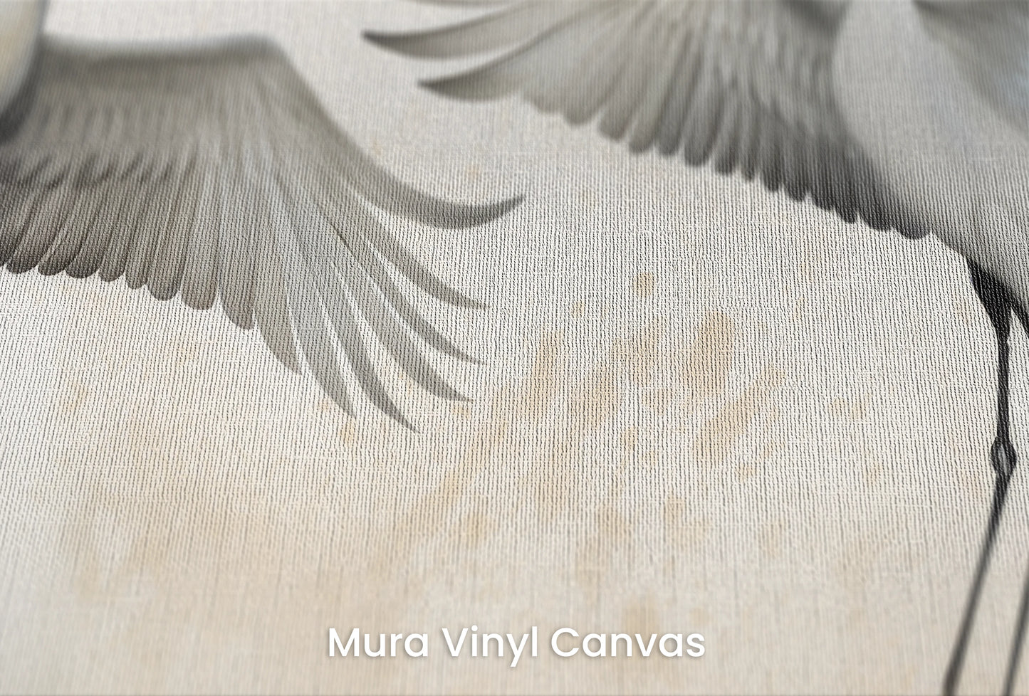 Zbliżenie na artystyczną fototapetę o nazwie Elegant Ascension na podłożu Mura Vinyl Canvas - faktura naturalnego płótna.