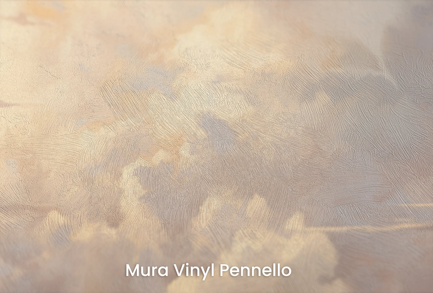 Zbliżenie na artystyczną fototapetę o nazwie Daybreak Delight na podłożu Mura Vinyl Pennello - faktura pociągnięć pędzla malarskiego.
