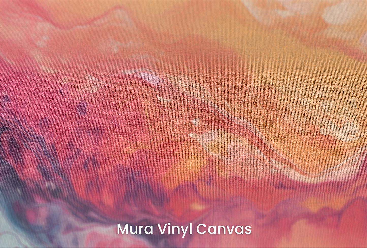 Zbliżenie na artystyczną fototapetę o nazwie Neptune's Flow na podłożu Mura Vinyl Canvas - faktura naturalnego płótna.