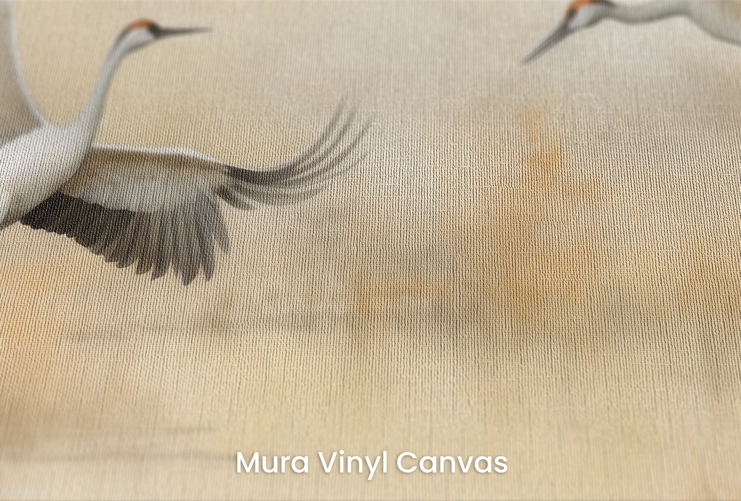Zbliżenie na artystyczną fototapetę o nazwie Harmony in Motion na podłożu Mura Vinyl Canvas - faktura naturalnego płótna.