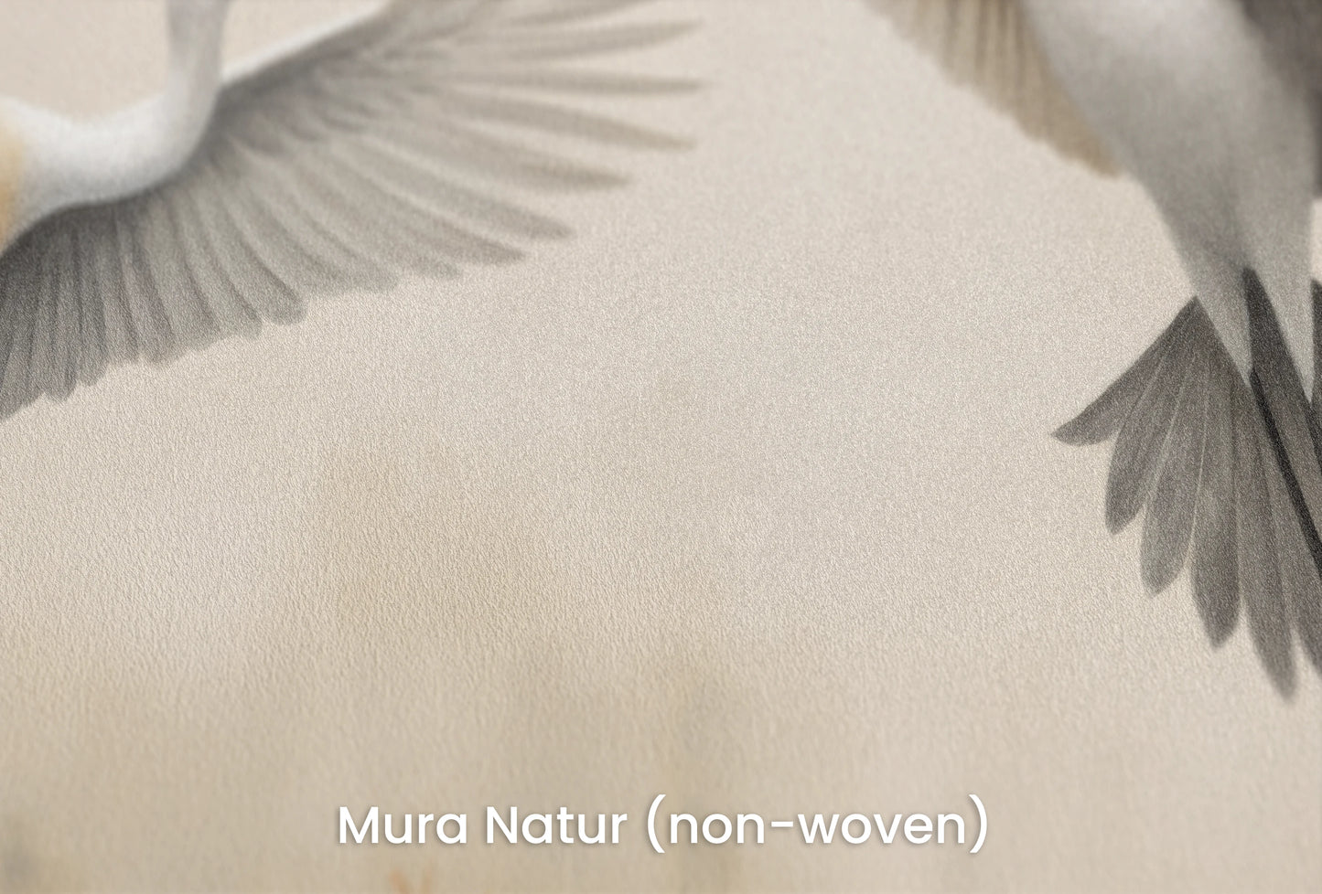 Zbliżenie na artystyczną fototapetę o nazwie Wings of Serenity na podłożu Mura Natur (non-woven) - naturalne i ekologiczne podłoże.