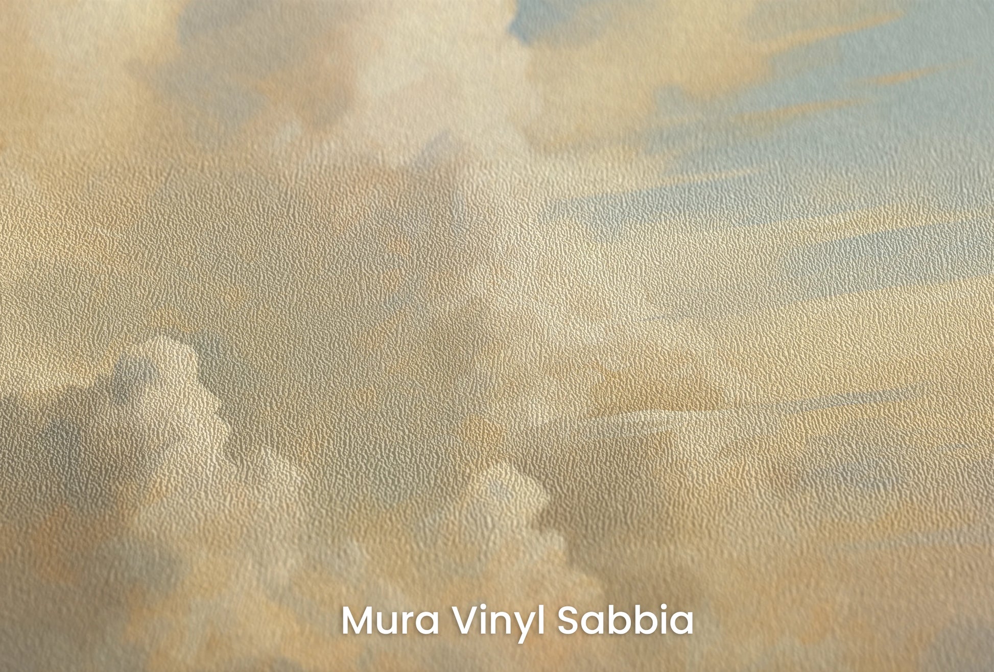 Zbliżenie na artystyczną fototapetę o nazwie Sunset Canvas na podłożu Mura Vinyl Sabbia struktura grubego ziarna piasku.