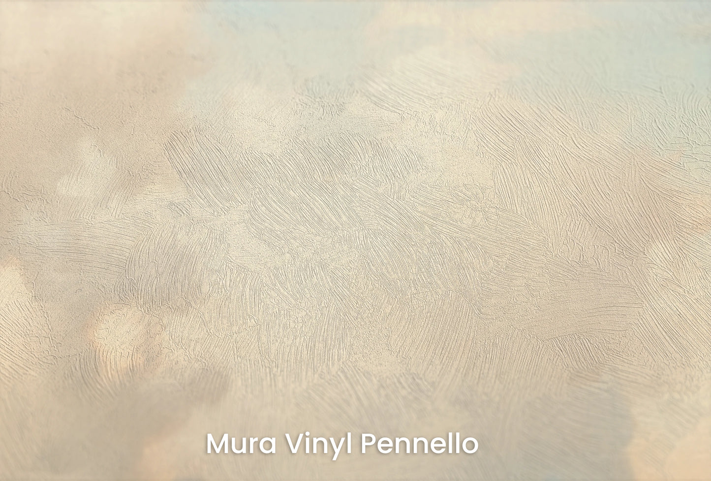 Zbliżenie na artystyczną fototapetę o nazwie Cotton Whispers na podłożu Mura Vinyl Pennello - faktura pociągnięć pędzla malarskiego.