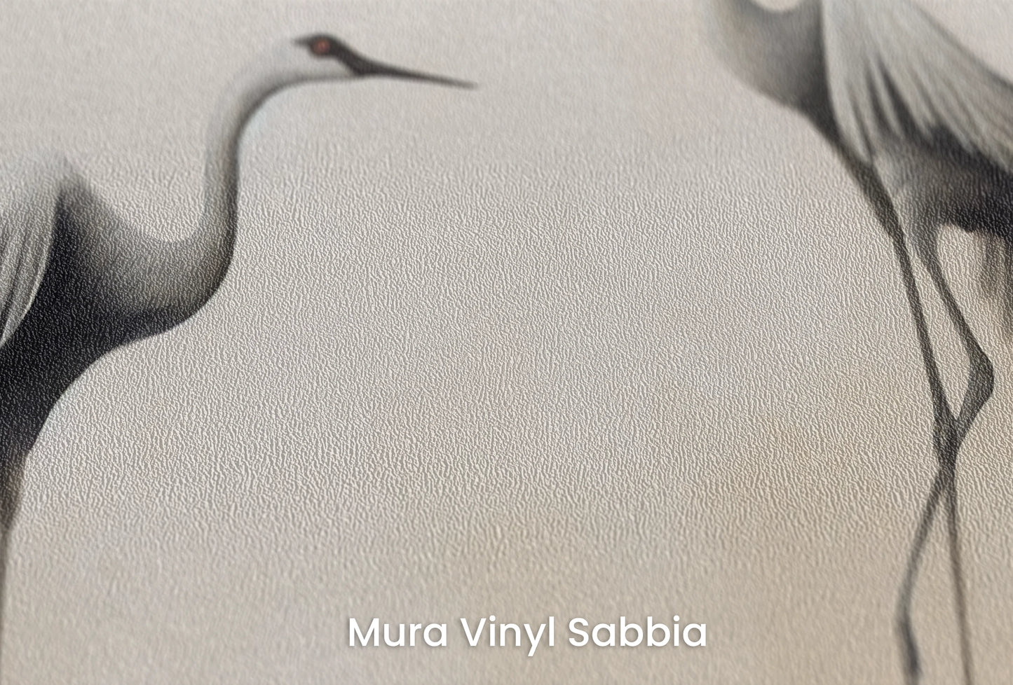 Zbliżenie na artystyczną fototapetę o nazwie Lunar Dance na podłożu Mura Vinyl Sabbia struktura grubego ziarna piasku.