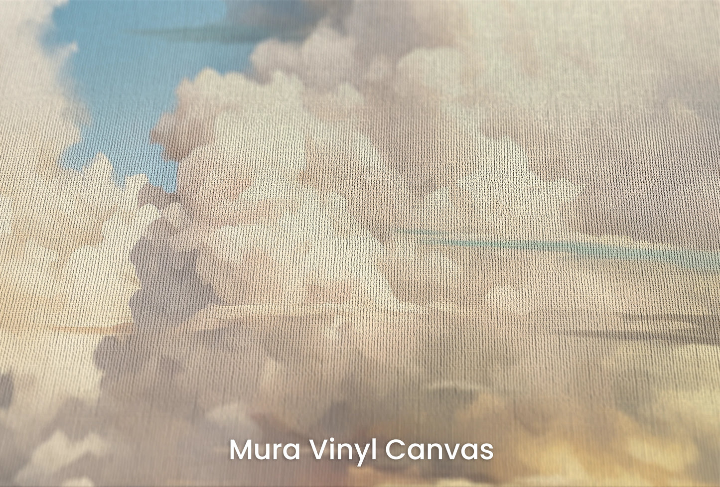 Zbliżenie na artystyczną fototapetę o nazwie Sunset Majesty na podłożu Mura Vinyl Canvas - faktura naturalnego płótna.