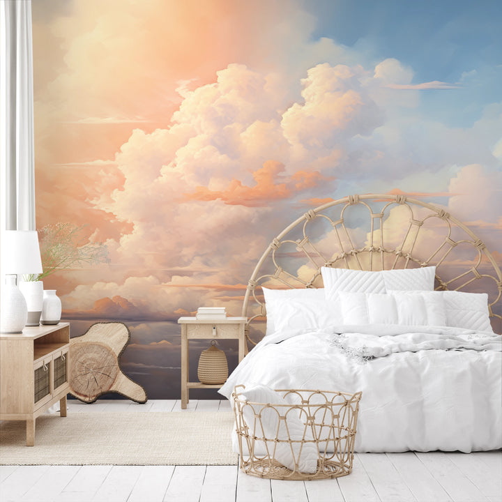 Fototapeta artystyczna o nazwie Dawn's Promise pokazana w aranżacji wnętrza.
