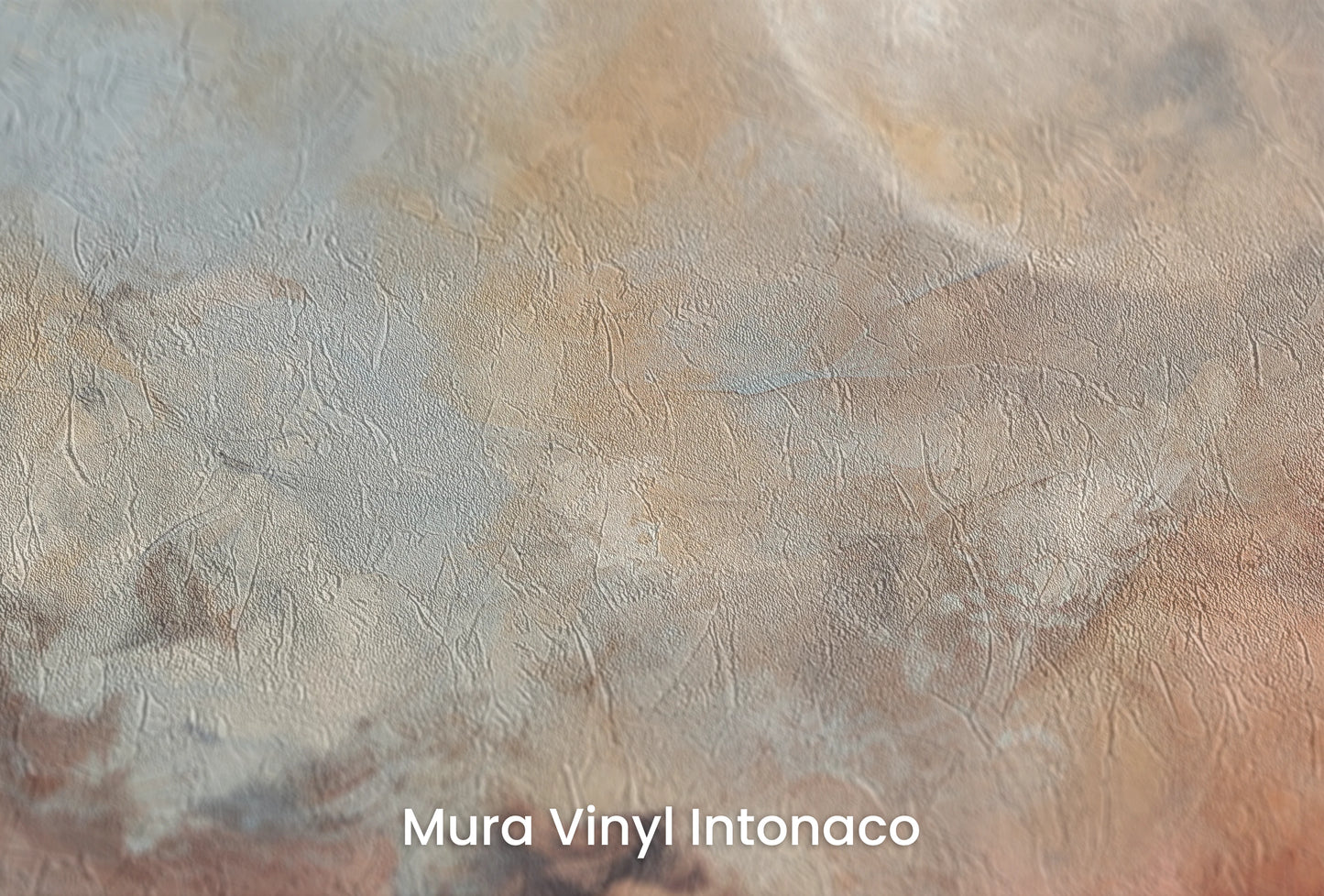 Zbliżenie na artystyczną fototapetę o nazwie Moon's Monochrome na podłożu Mura Vinyl Intonaco - struktura tartego tynku.