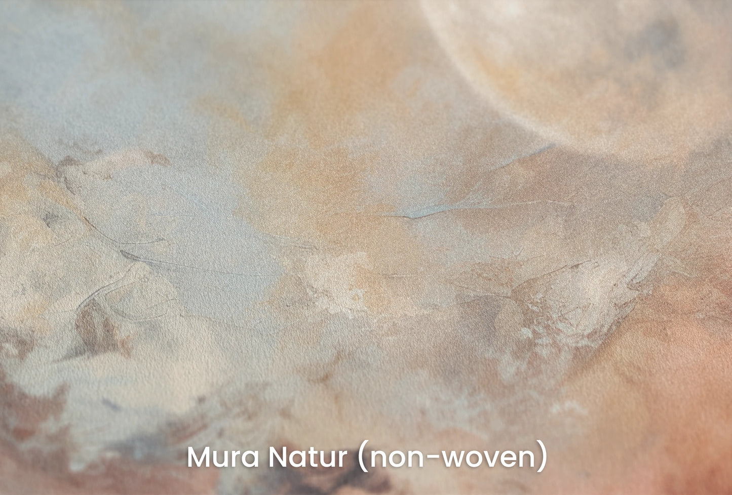 Zbliżenie na artystyczną fototapetę o nazwie Moon's Monochrome na podłożu Mura Natur (non-woven) - naturalne i ekologiczne podłoże.