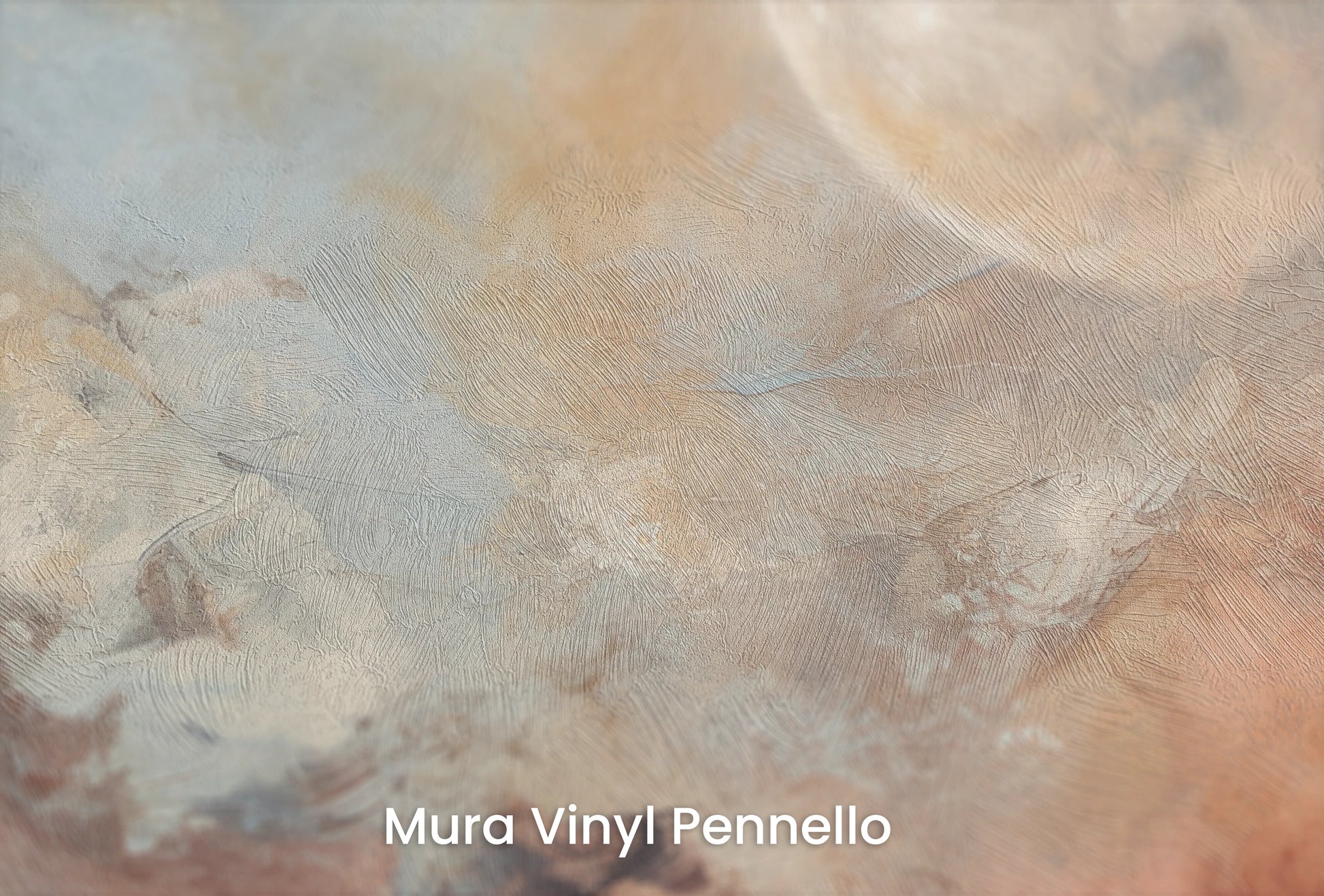 Zbliżenie na artystyczną fototapetę o nazwie Moon's Monochrome na podłożu Mura Vinyl Pennello - faktura pociągnięć pędzla malarskiego.