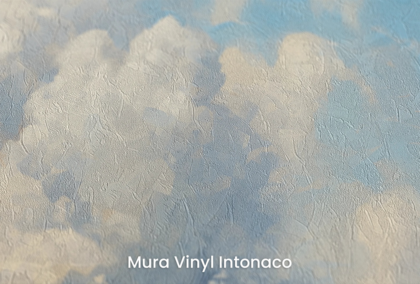 Zbliżenie na artystyczną fototapetę o nazwie Ethereal Fields na podłożu Mura Vinyl Intonaco - struktura tartego tynku.