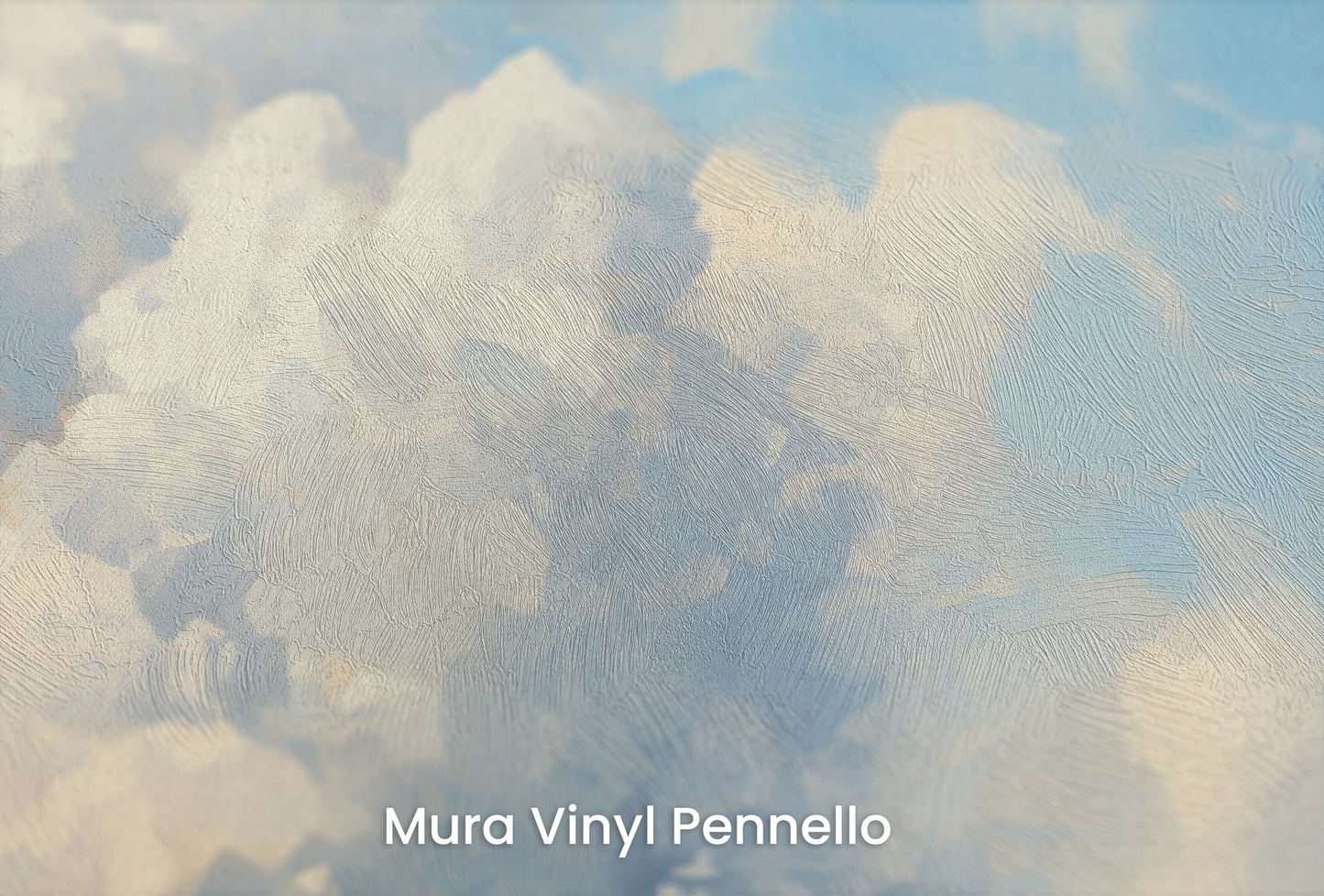 Zbliżenie na artystyczną fototapetę o nazwie Ethereal Fields na podłożu Mura Vinyl Pennello - faktura pociągnięć pędzla malarskiego.