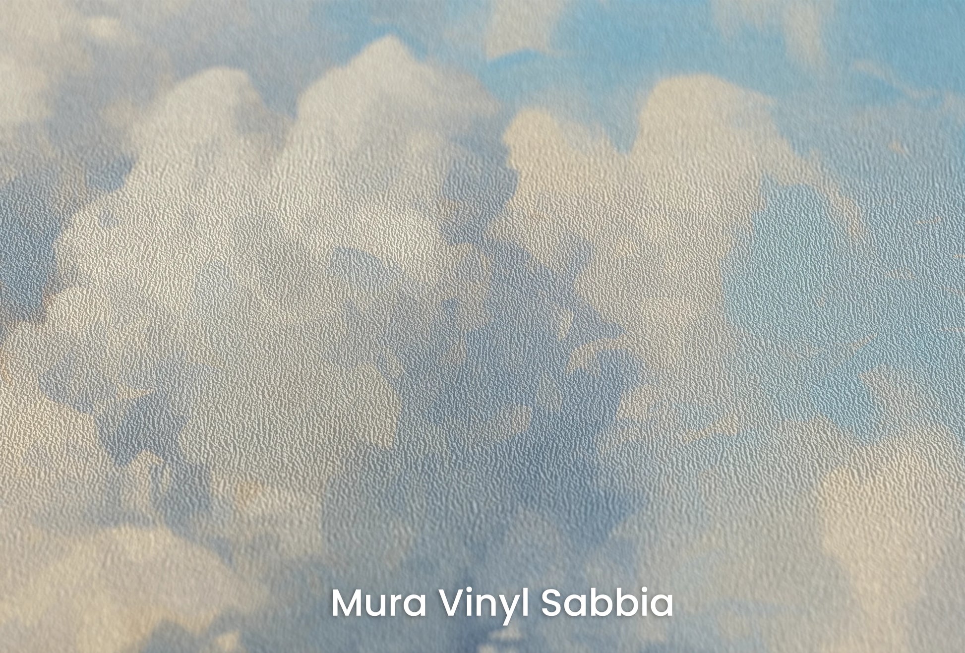 Zbliżenie na artystyczną fototapetę o nazwie Ethereal Fields na podłożu Mura Vinyl Sabbia struktura grubego ziarna piasku.