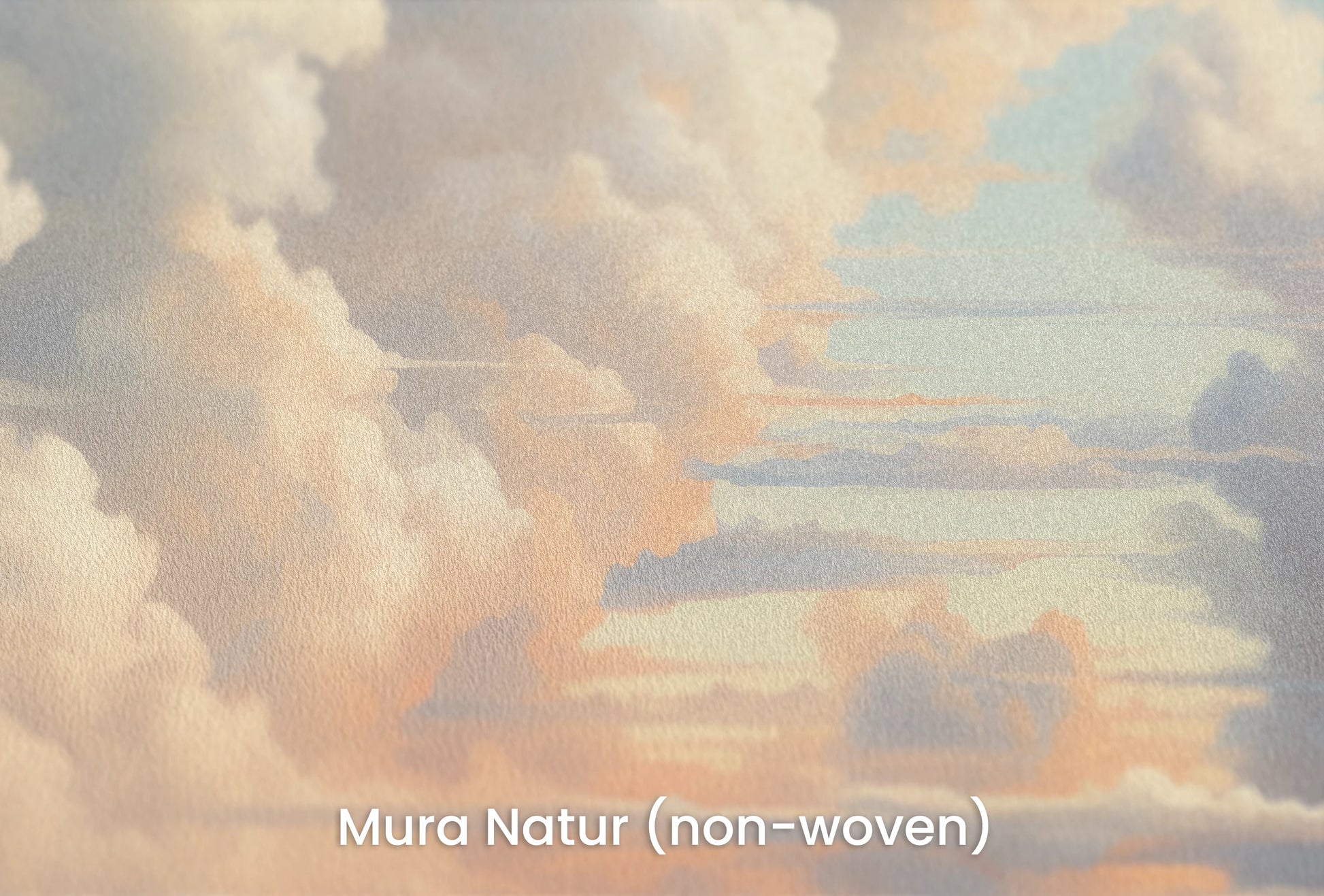 Zbliżenie na artystyczną fototapetę o nazwie Skies Ablaze na podłożu Mura Natur (non-woven) - naturalne i ekologiczne podłoże.